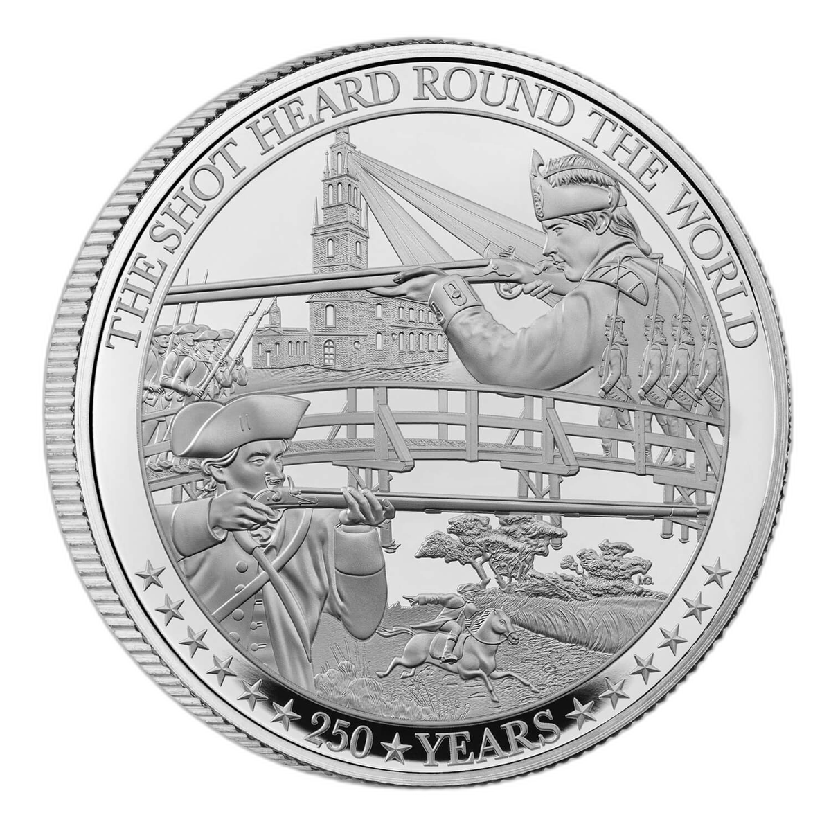 英国 2025年 レキシントン・コンコードの戦い250周年記念 2オンス プルーフ銀貨
