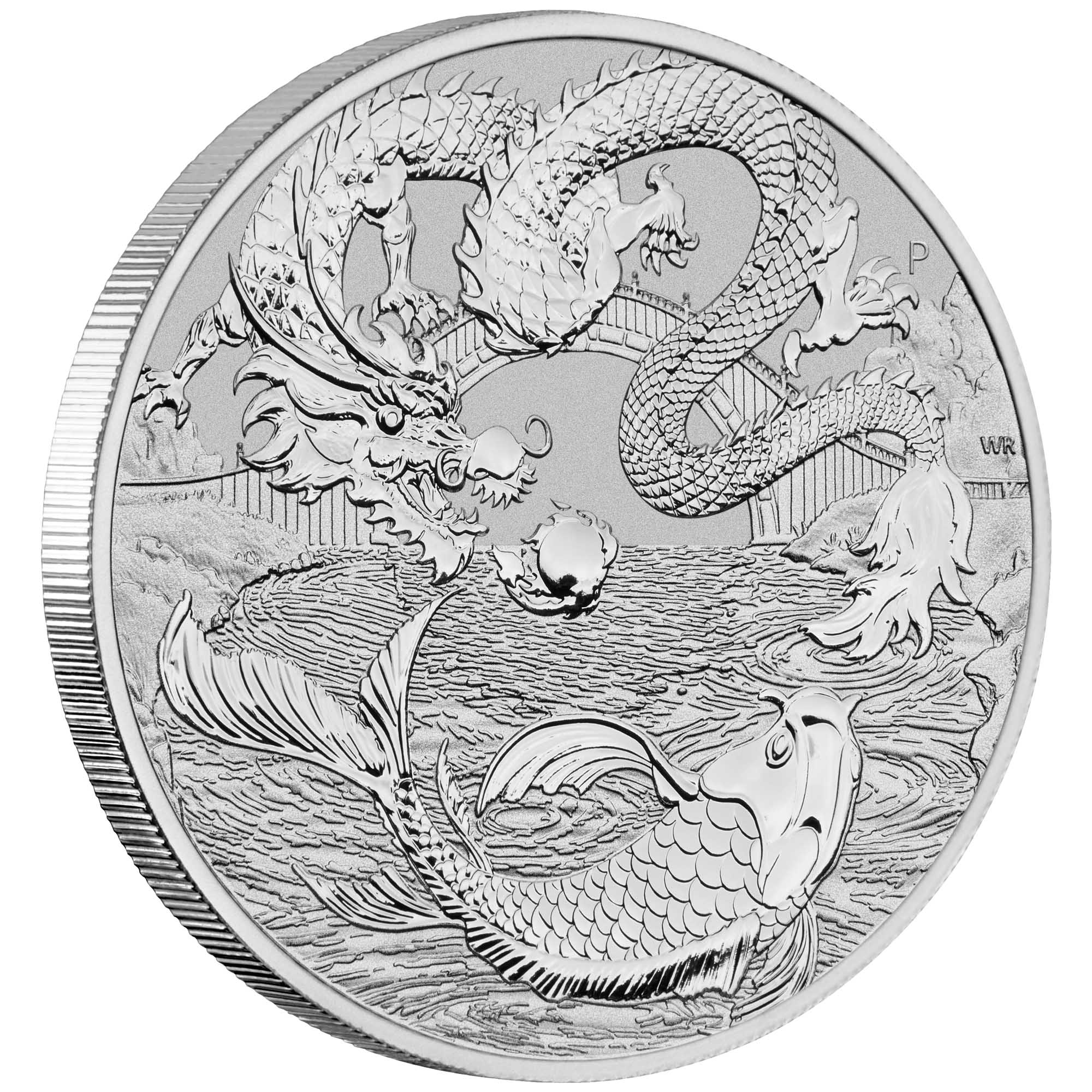 中国神話伝説 龍と鯉 2023年 1オンス銀貨