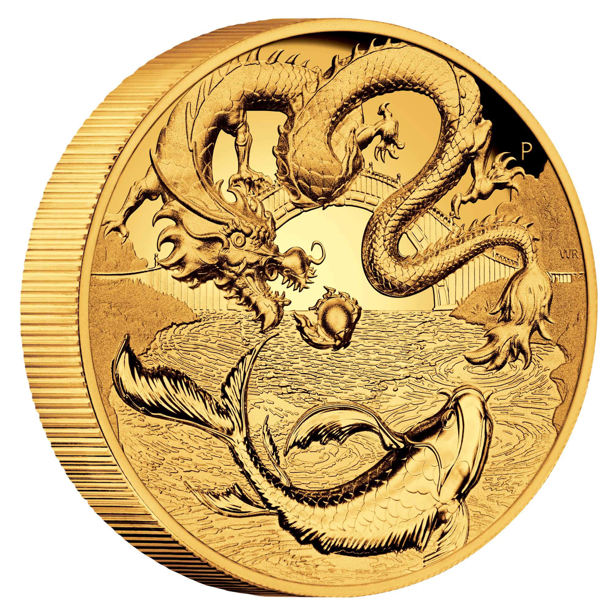 中国神話伝説 龍と鯉 2023 1オンス金貨 プルーフ 超高浮彫