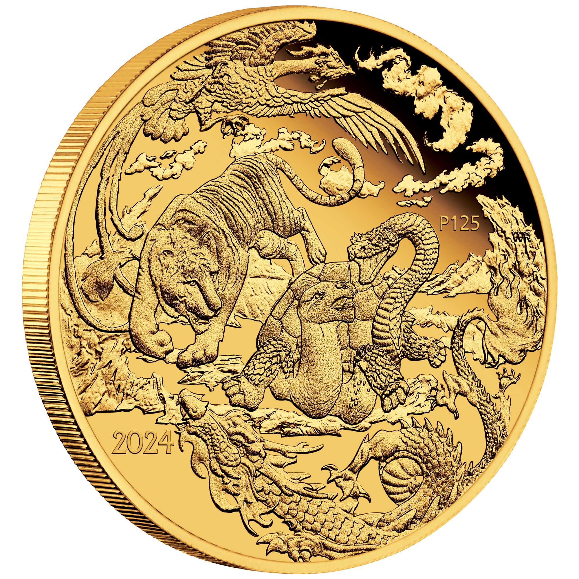 中国神話・四神 2024 1オンス プルーフ金貨