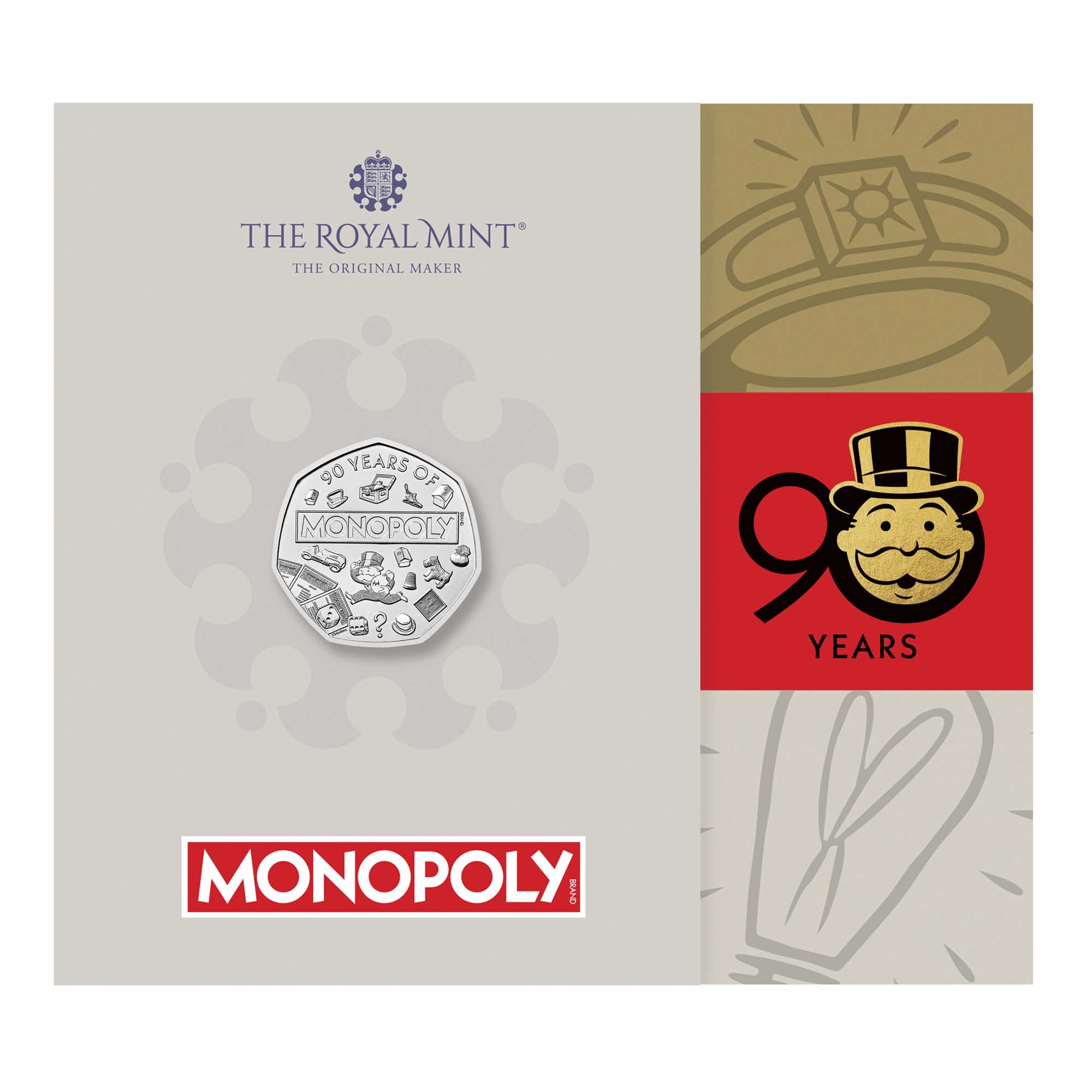 2025年 英国 モノポリー90周年記念 50ペンス白銅貨 BU