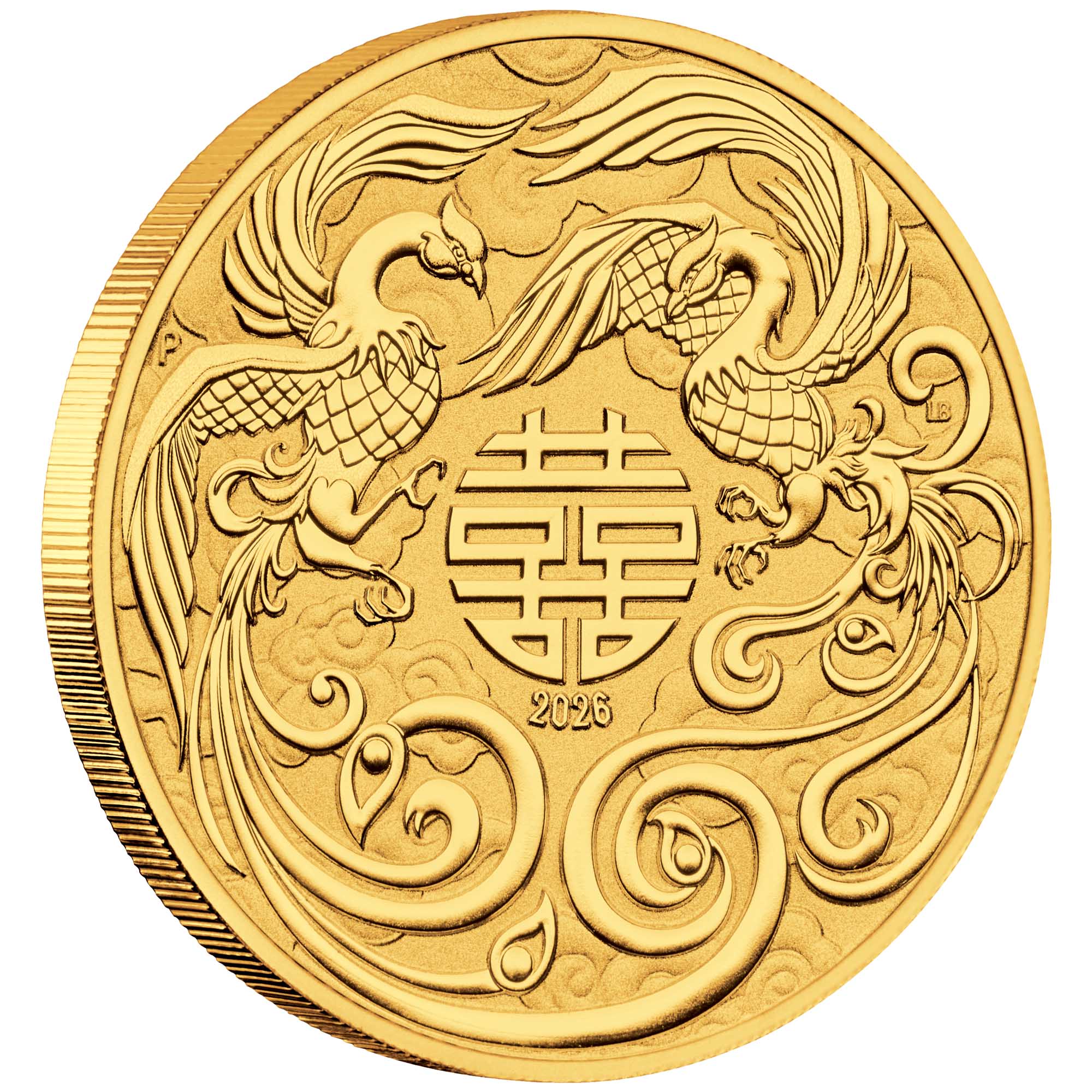 中国神話伝説 双鳳凰 2026年 1オンス 金貨
