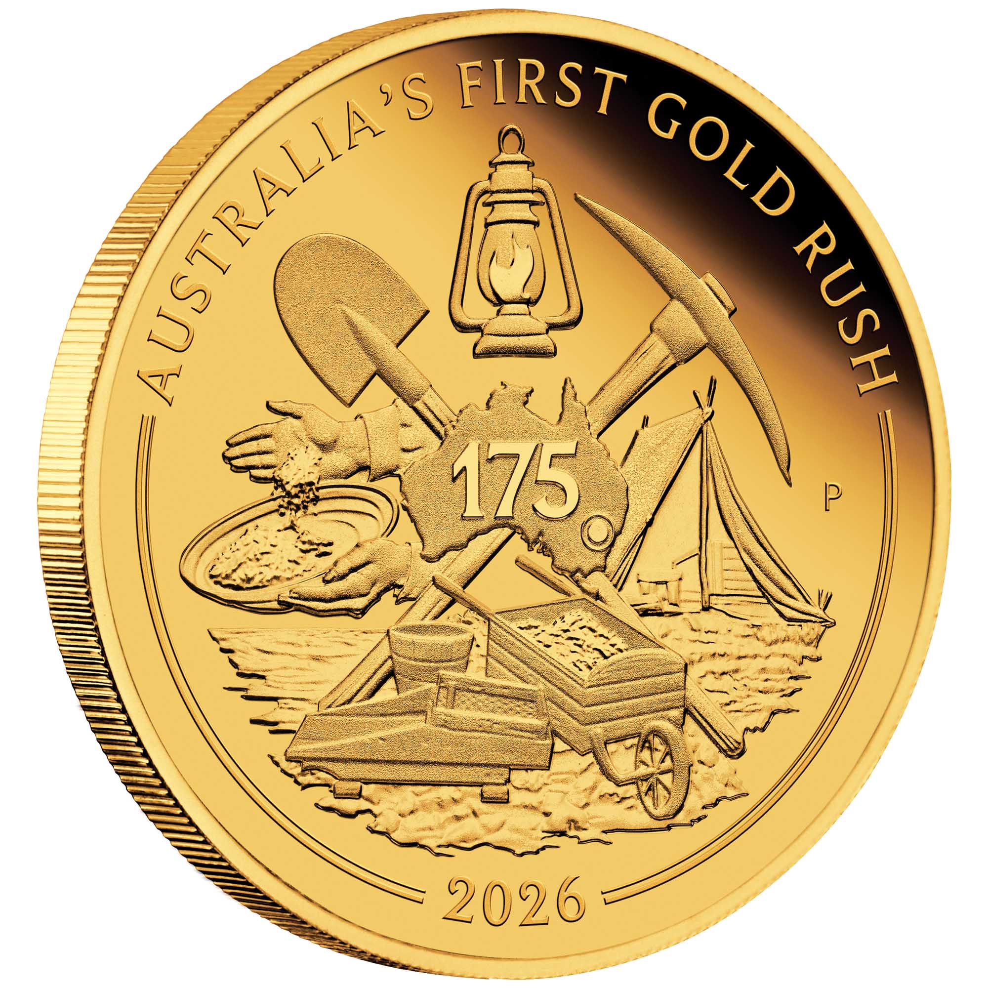 2026年 オーストラリア初ゴールドラッシュ175周年 1/4オンスプルーフ金貨