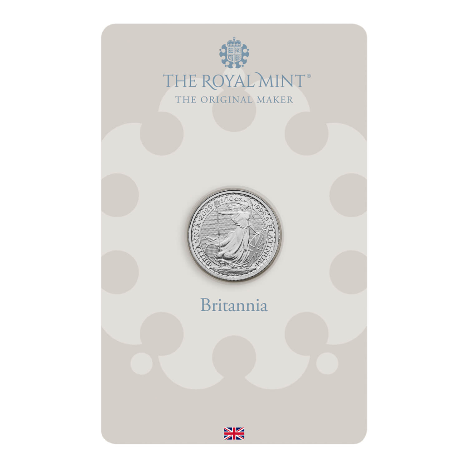 Britannia 2025 1/10 oz Platinum Bullion Coin in Blister