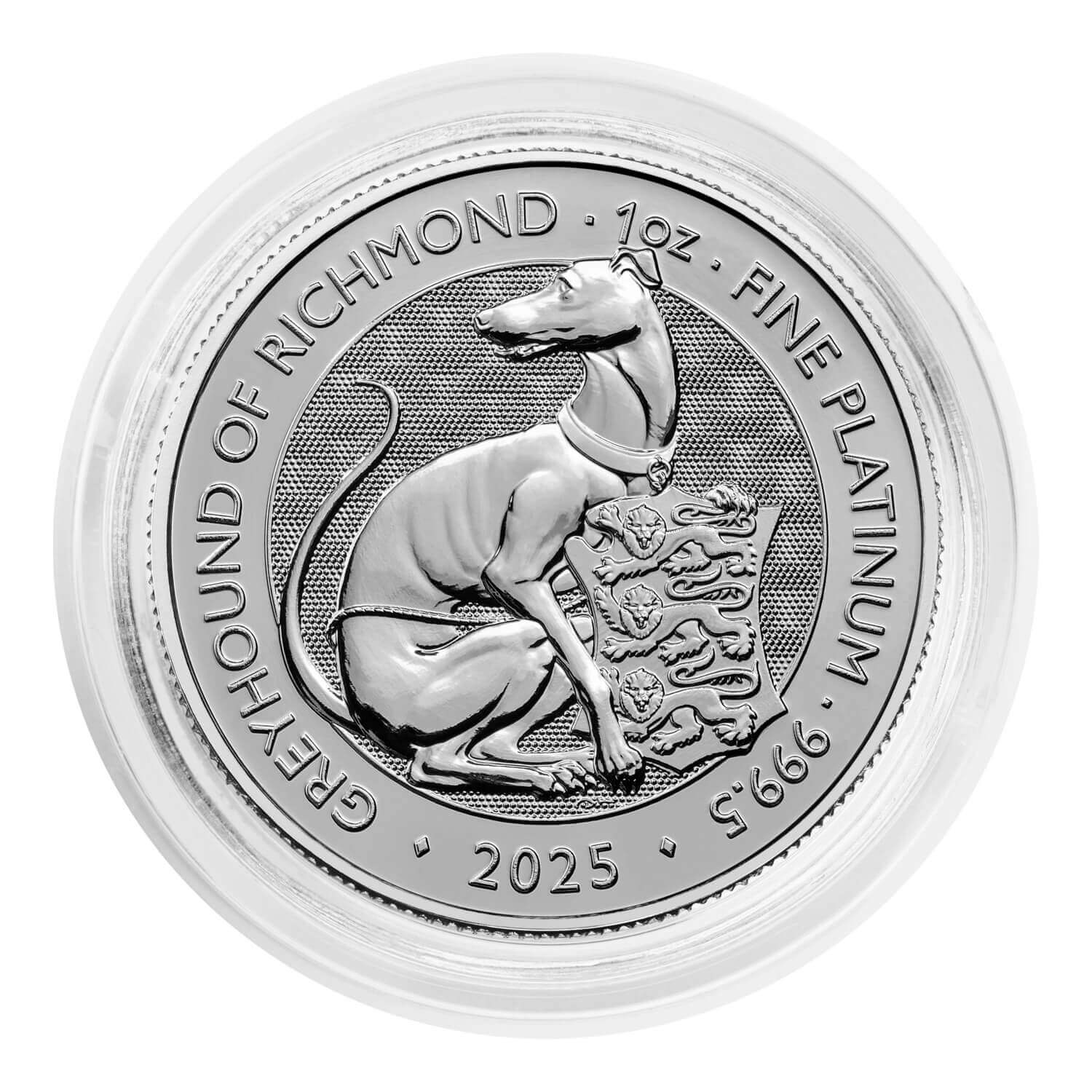 The Royal Tudor Beasts 2025 Greyhound of Richmond 1oz Platinum Bullion Coin
