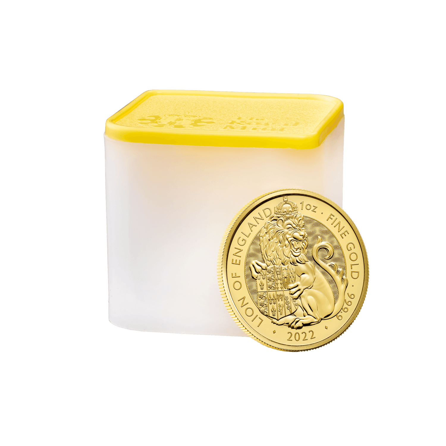 The Royal Tudor Beasts 2022 Lion of England 1oz Gold Ten Coin Tube