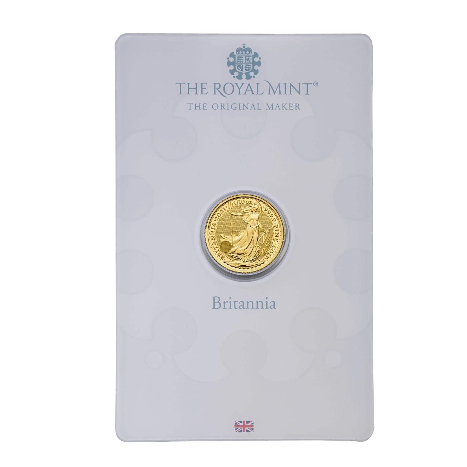 Britannia 2021 1/10 oz Gold Bullion Coin in Blister