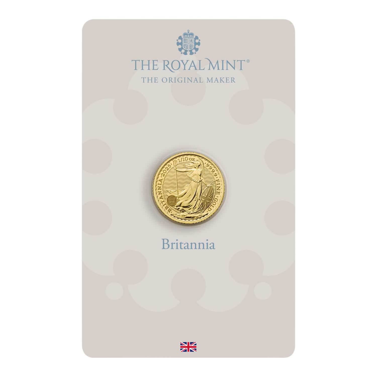 Britannia 2025 1/10oz Gold Bullion Coin in Blister