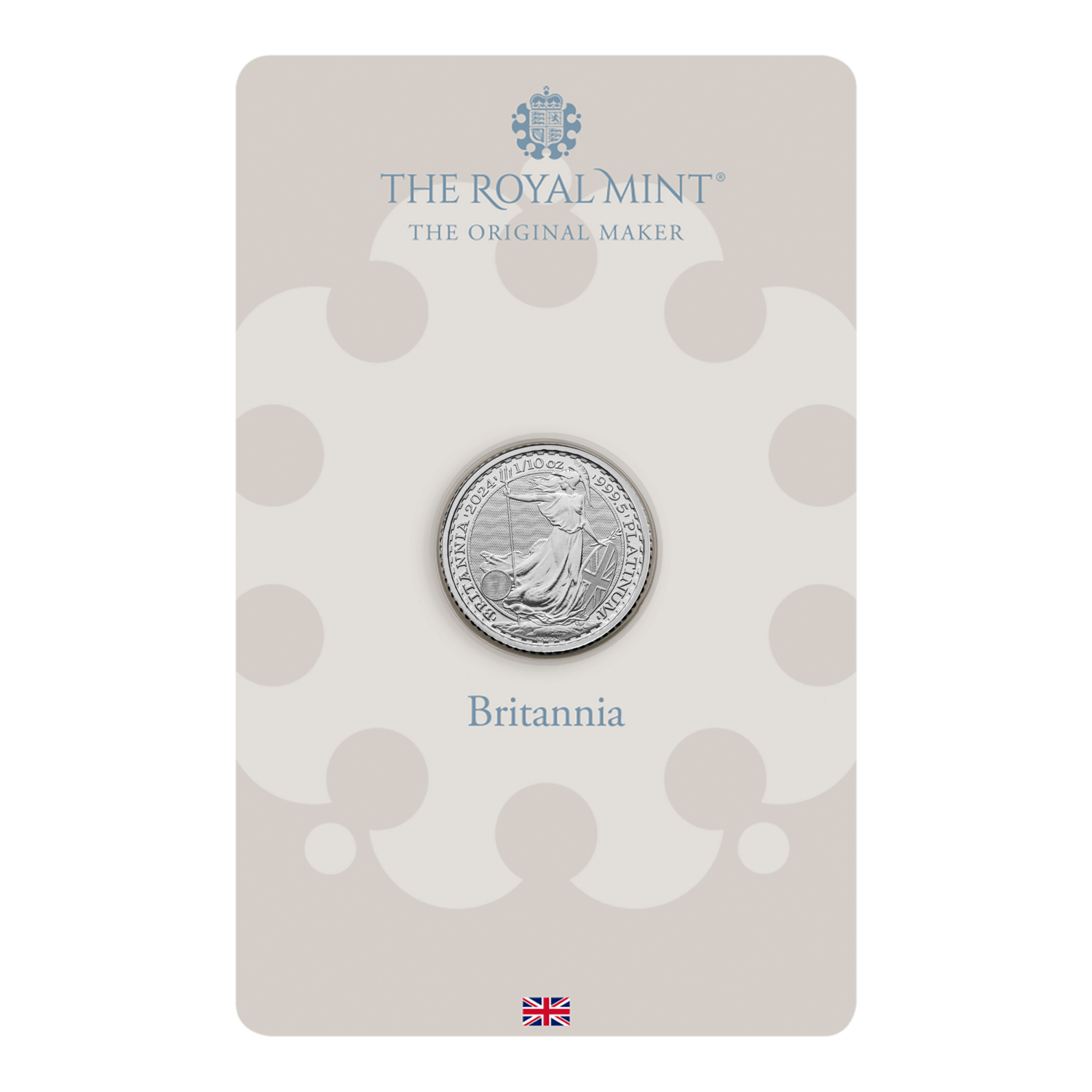 Britannia 2024 1/10 oz Platinum Bullion Coin in Blister