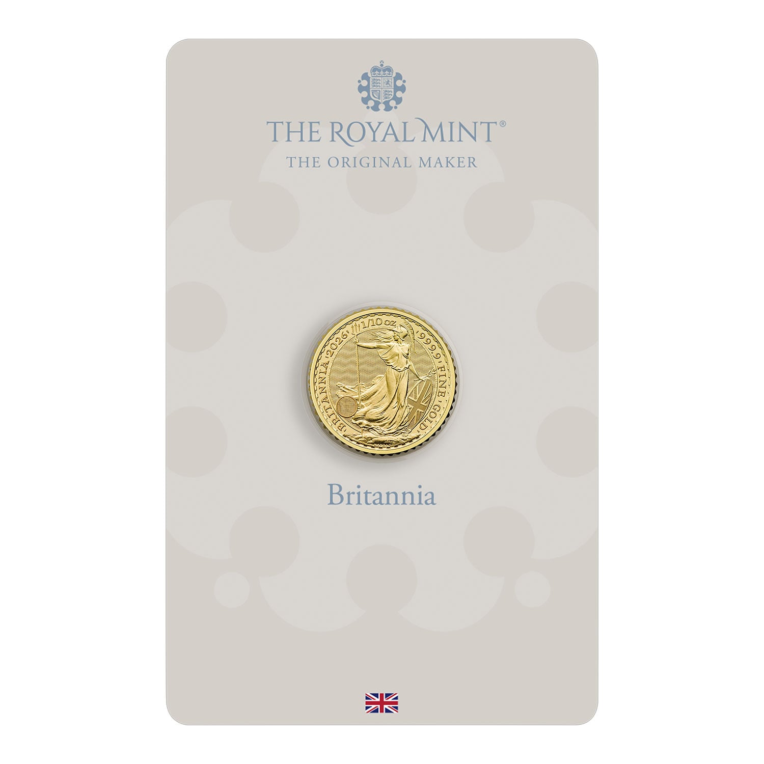 Britannia 2026 1/10oz Gold Bullion Coin in Blister
