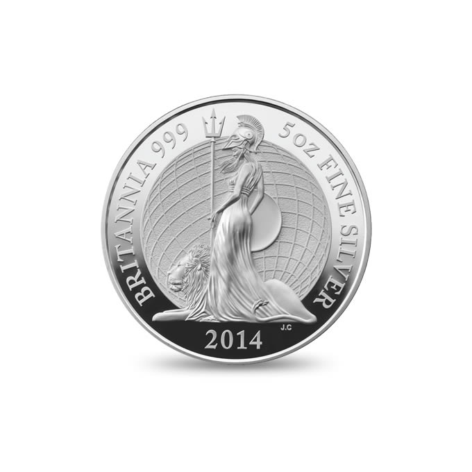 Britannia 2014 Five-Ounce Silver Proof Coin