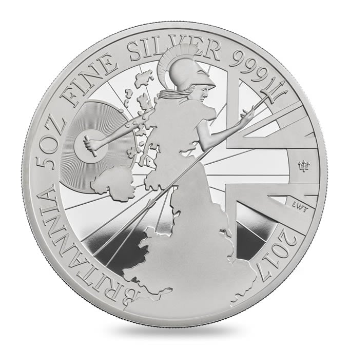 Britannia 2017 UK Five-Ounce Silver Proof Coin