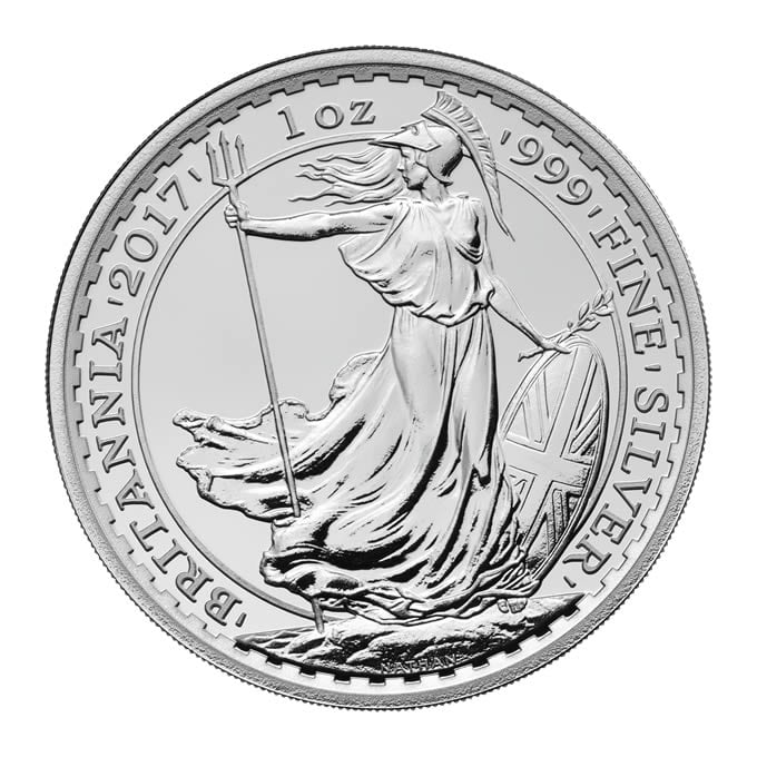 Britannia 2017 UK One-Ounce Silver Brilliant Uncirculated Coin