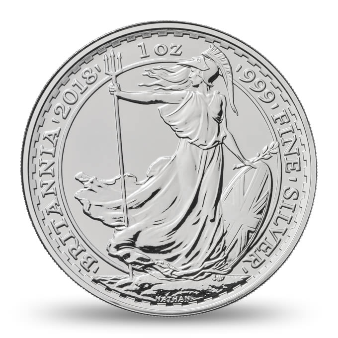 Britannia 2018 UK One-Ounce Silver Brilliant Uncirculated Coin