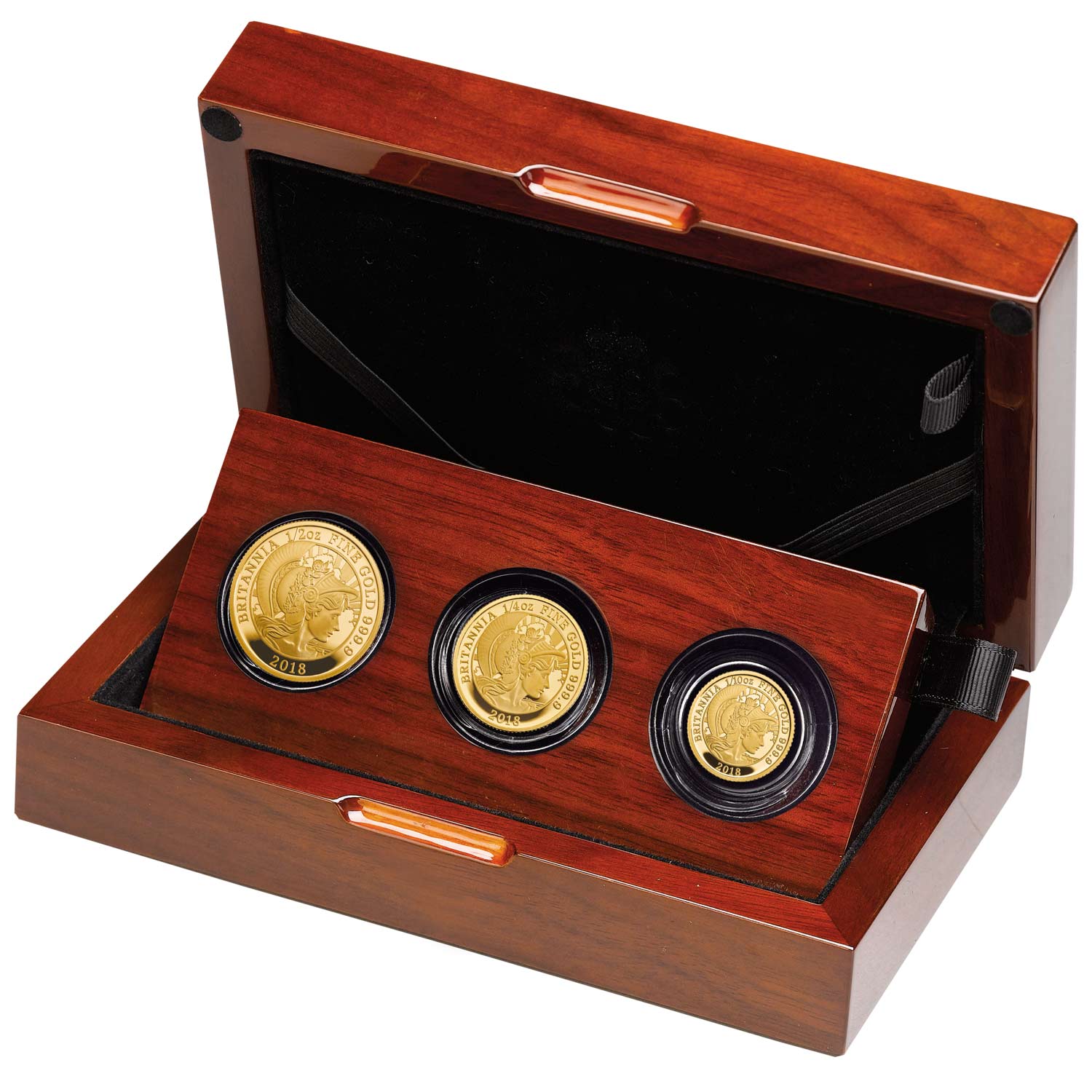 Britannia 2018 UK Premium 3-Coin Gold Proof Set 