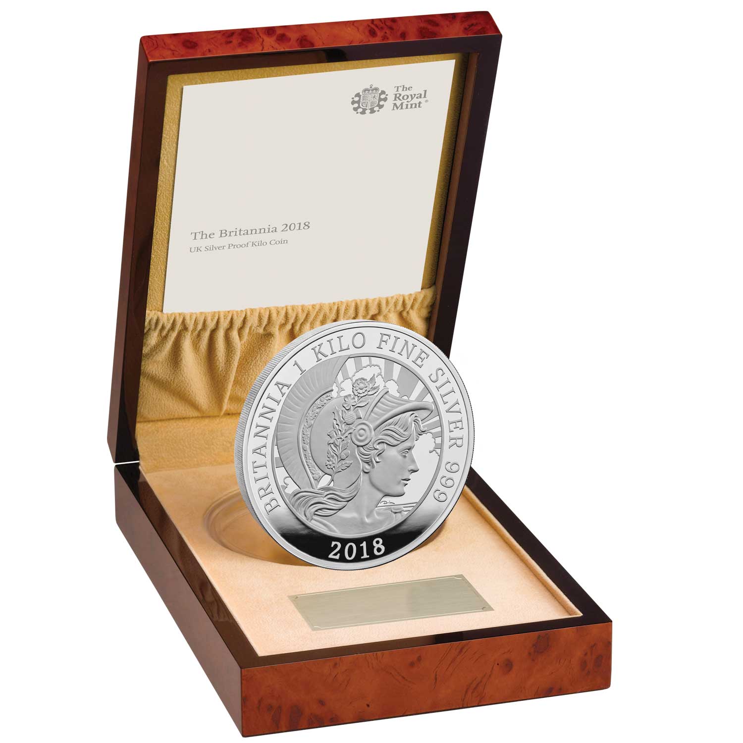 Britannia 2018 UK Silver Proof Kilo Coin