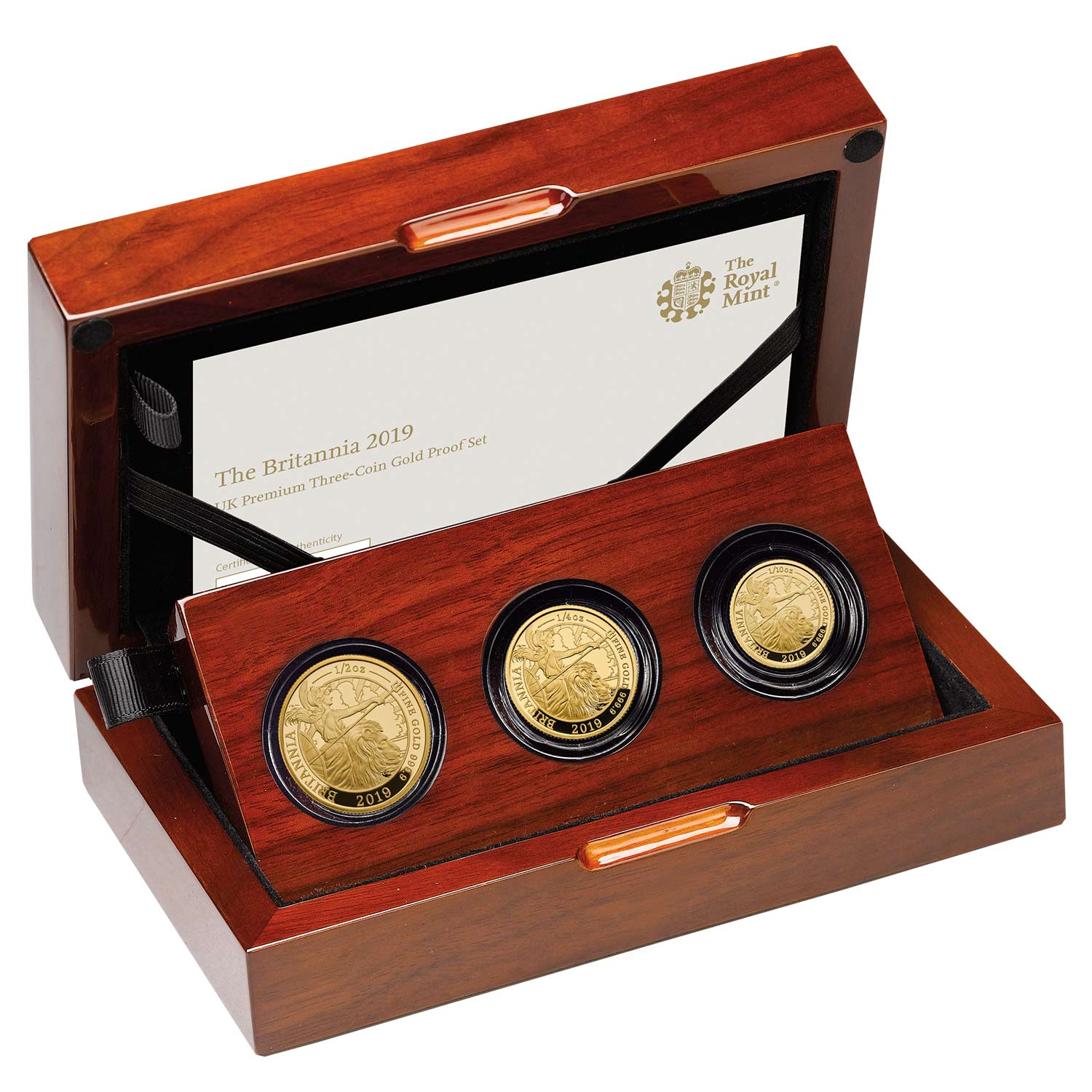 The Britannia 2019 UK Premium Three-Coin Gold Proof Set