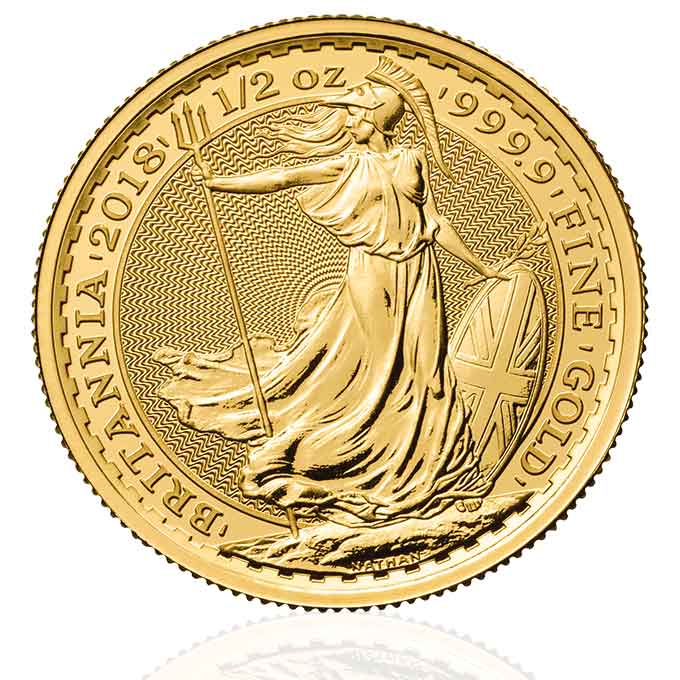Britannia 2018 Half Ounce Gold Bullion Coin