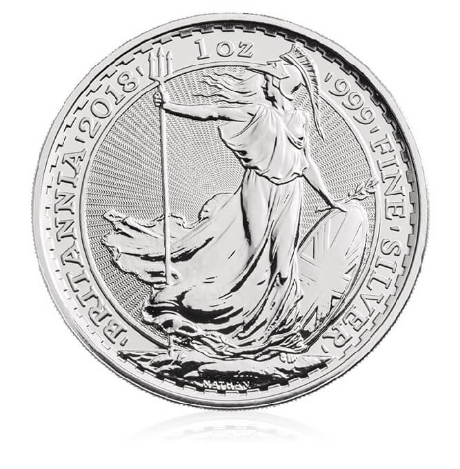 Britannia 2018 One Ounce Fine Silver Bullion Coin