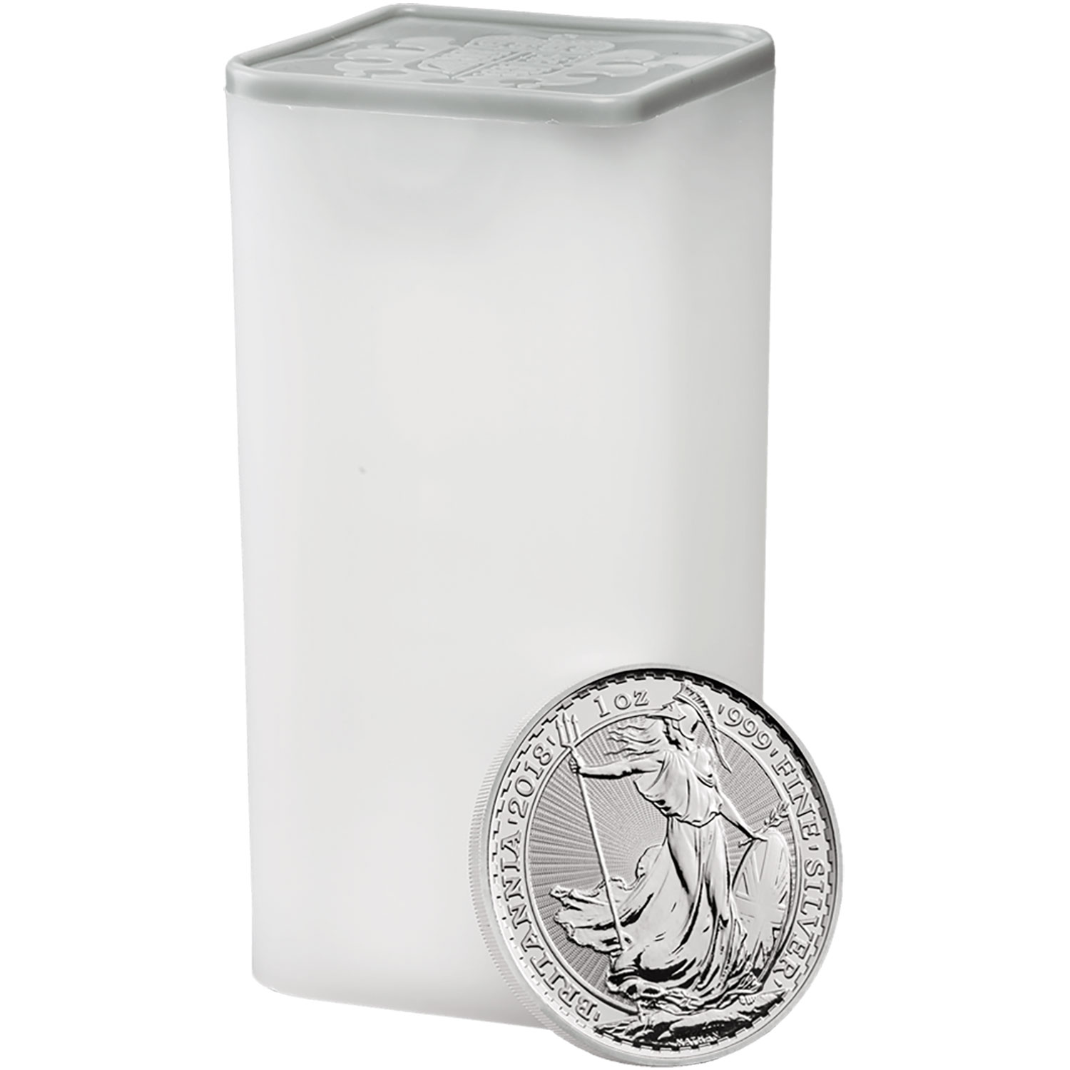 Britannia 2018 One Ounce Fine Silver Bullion Twenty Five Coin Tube