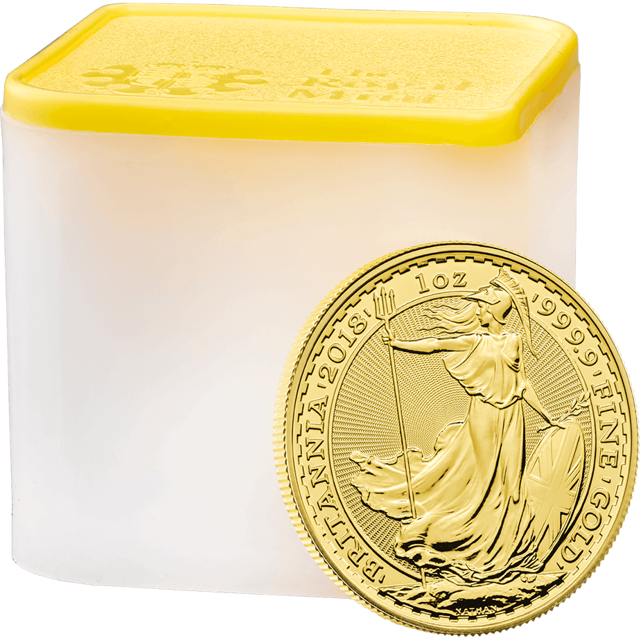 Britannia 2018 One Ounce Gold Bullion Ten Coin Tube