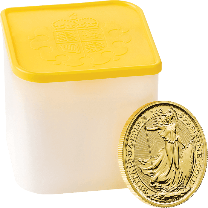 Britannia 2019 One Ounce Gold Bullion Ten Coin Tube