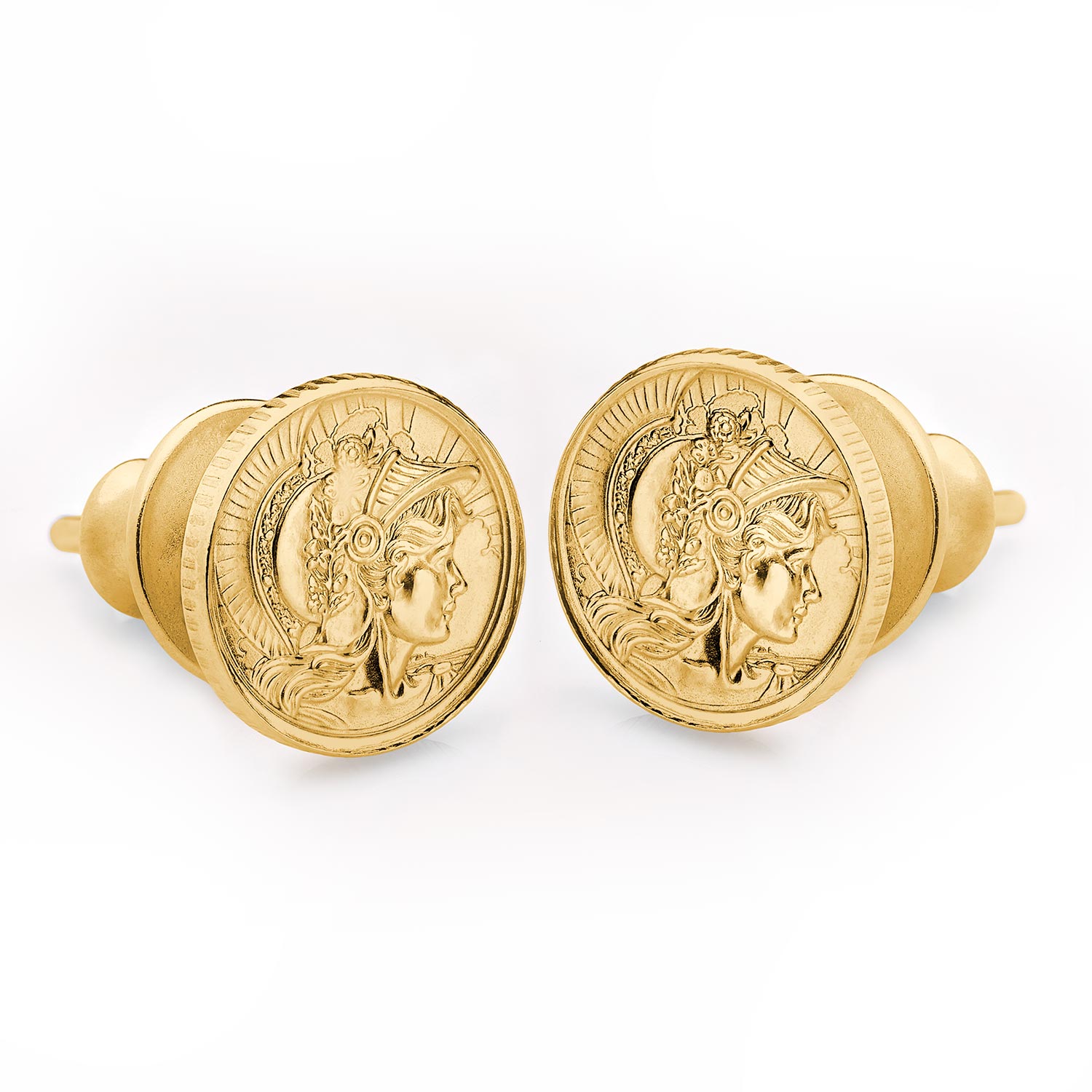 18ct Gold Britannia Earrings