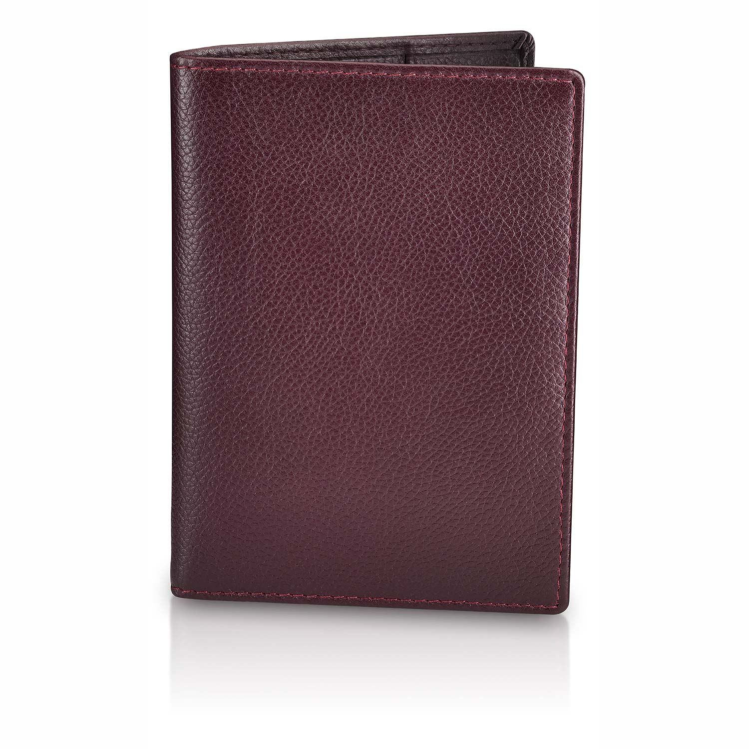 Britannia Merlot Leather Passport Holder