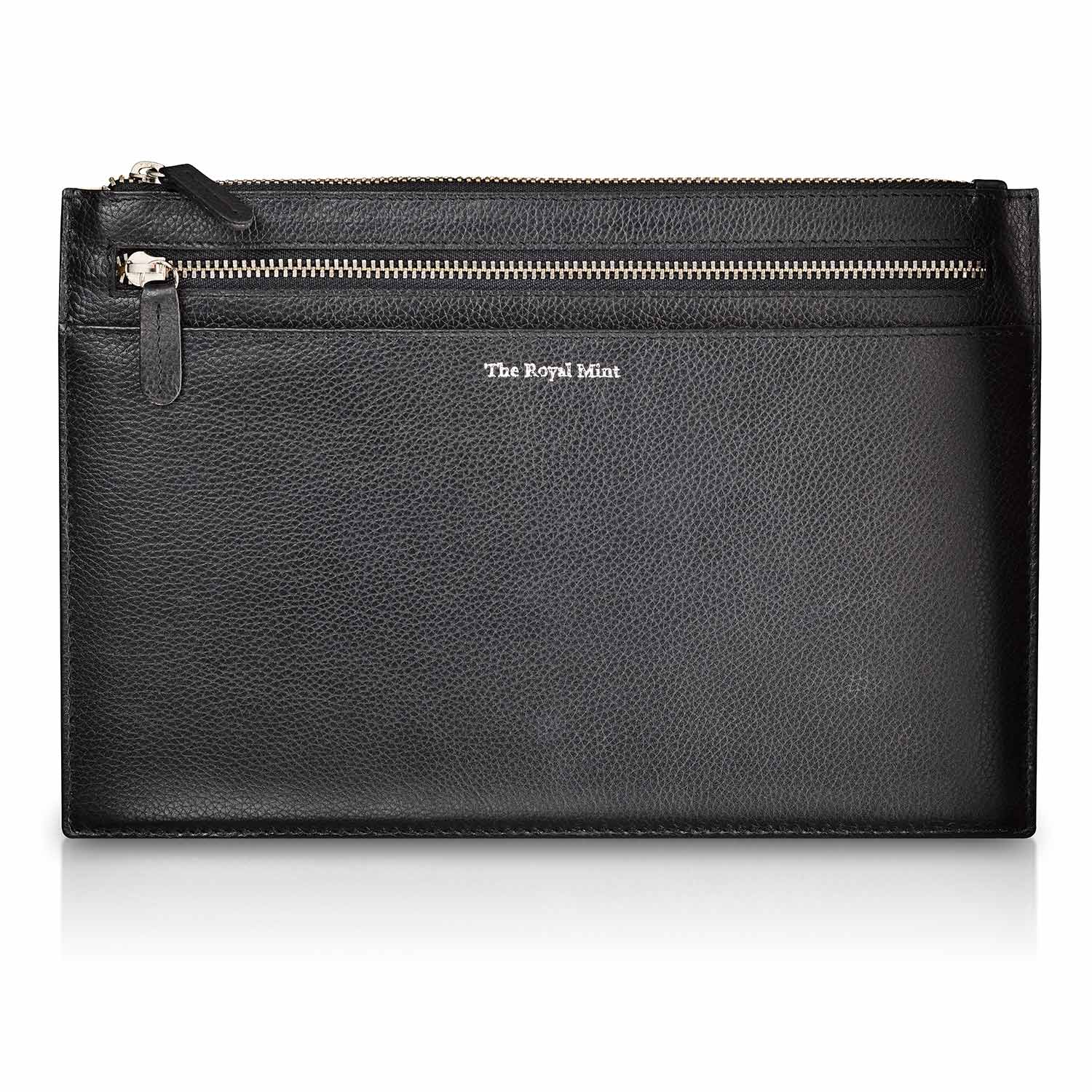 Britannia Black Leather Travel Document Holder