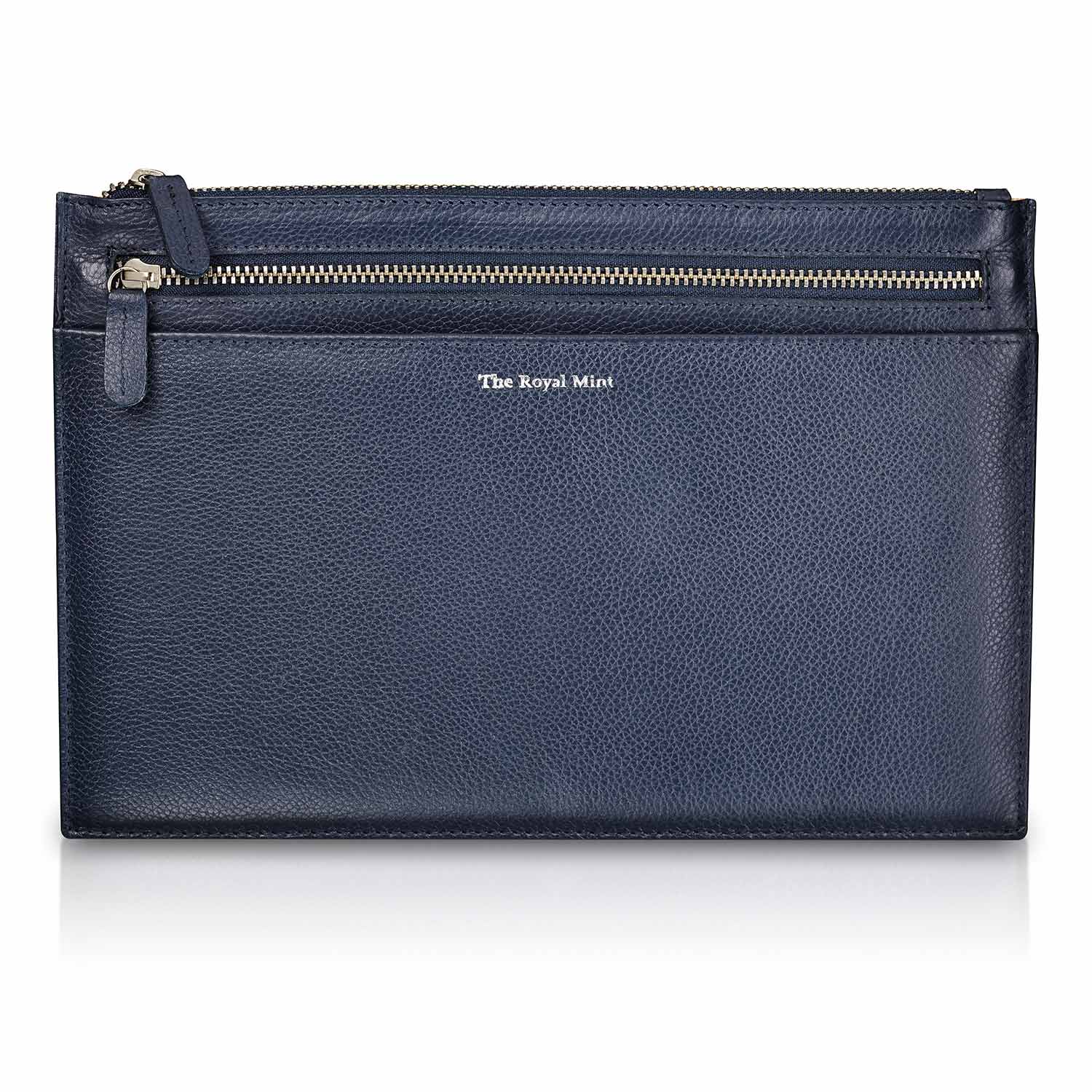 Britannia Navy Leather Travel Document Holder