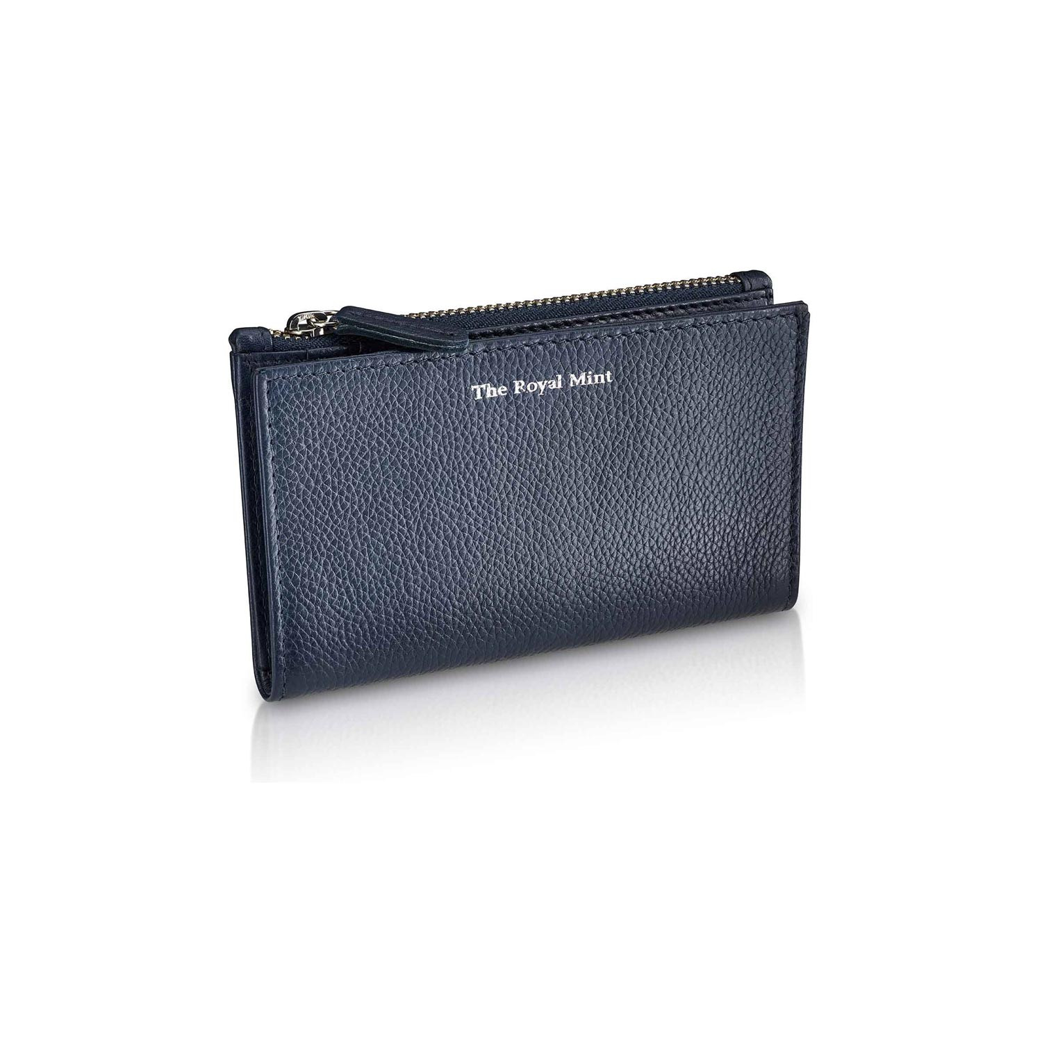 Britannia Navy Leather Coin & Card Purse