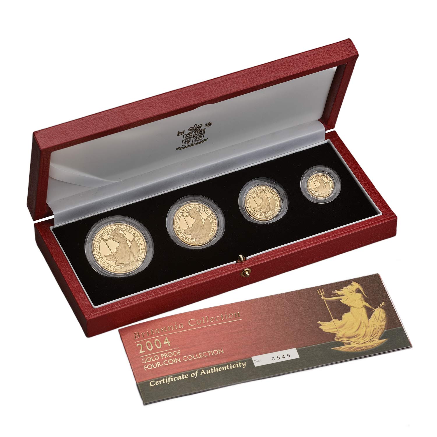 2004 Elizabeth II Britannia Gold Proof 4-Coin Set