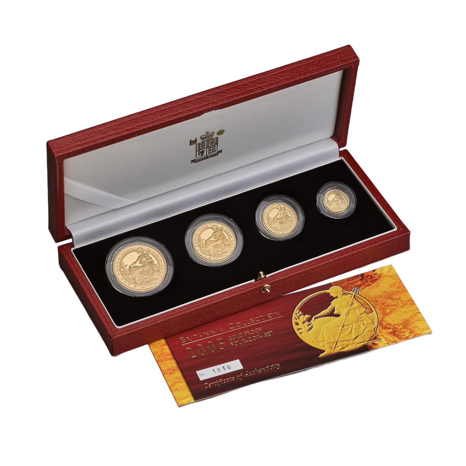 2005 Elizabeth II Britannia Gold Proof 4 Coin Set