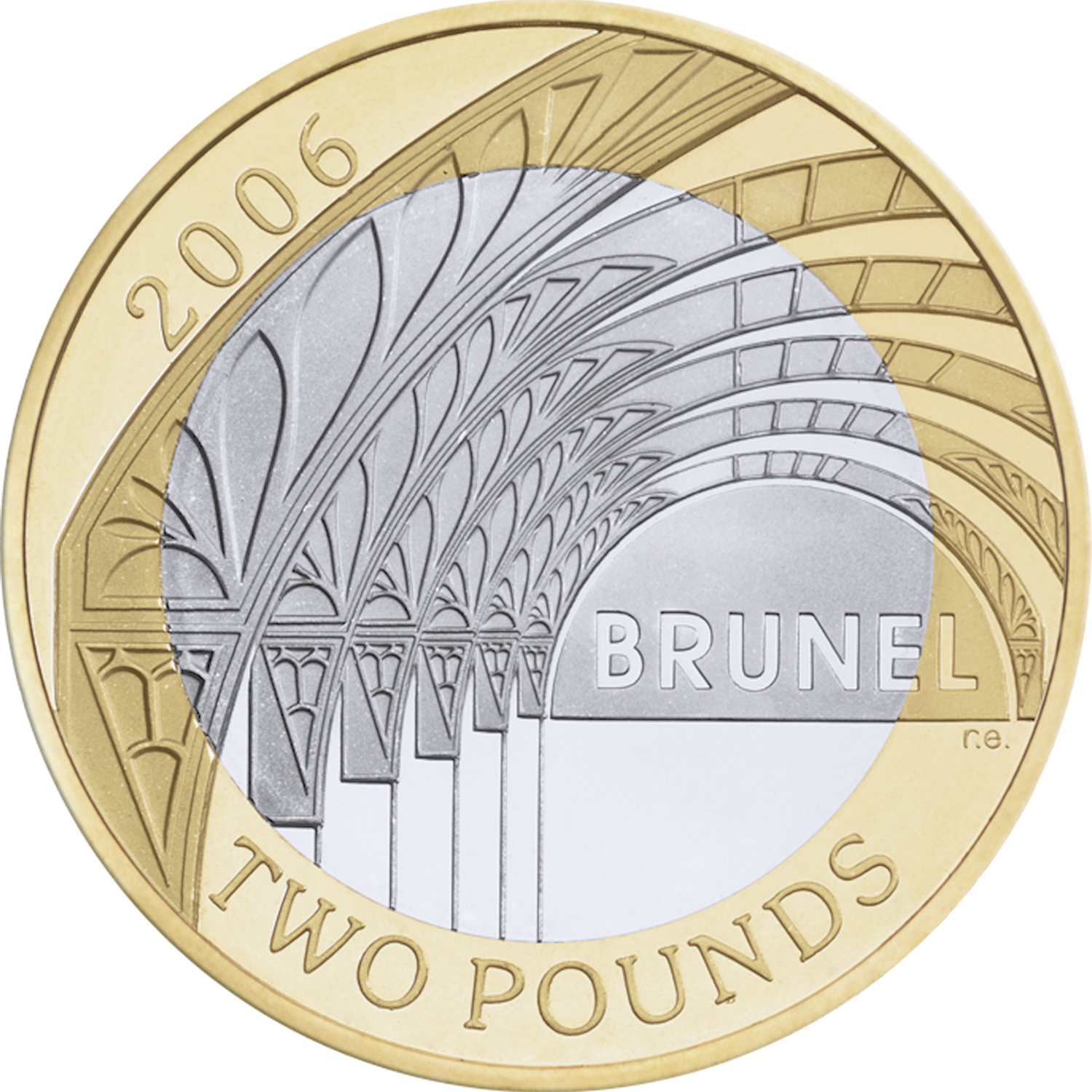 2006 Elizabeth II 'The 200th Anniversary of the Birth of Isambard Kingdom Brunel' £2 Coin