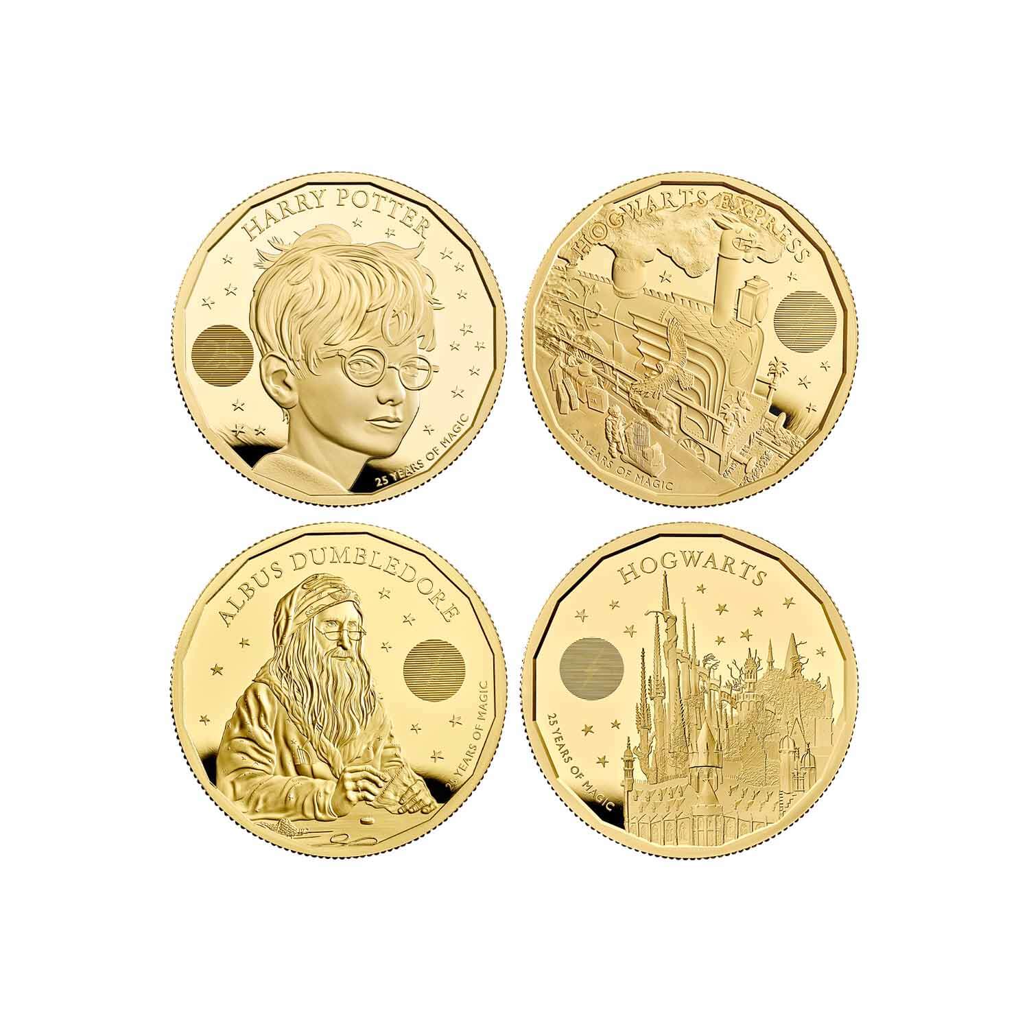 Harry Potter 2022 UK 2oz Gold Proof Four-Coin Collection