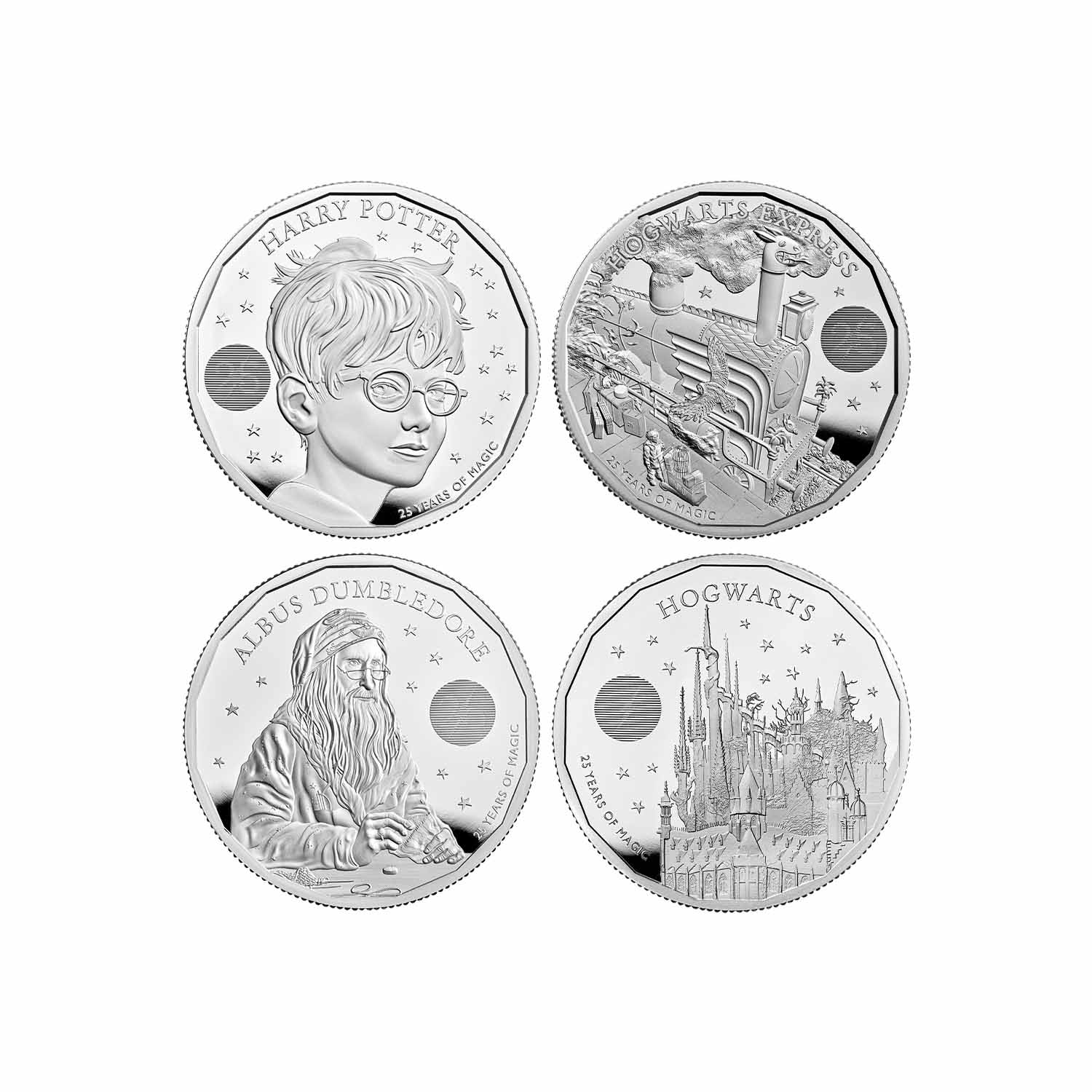 Harry Potter 2022 UK Two Ounce Silver Proof Four-Coin Collection
