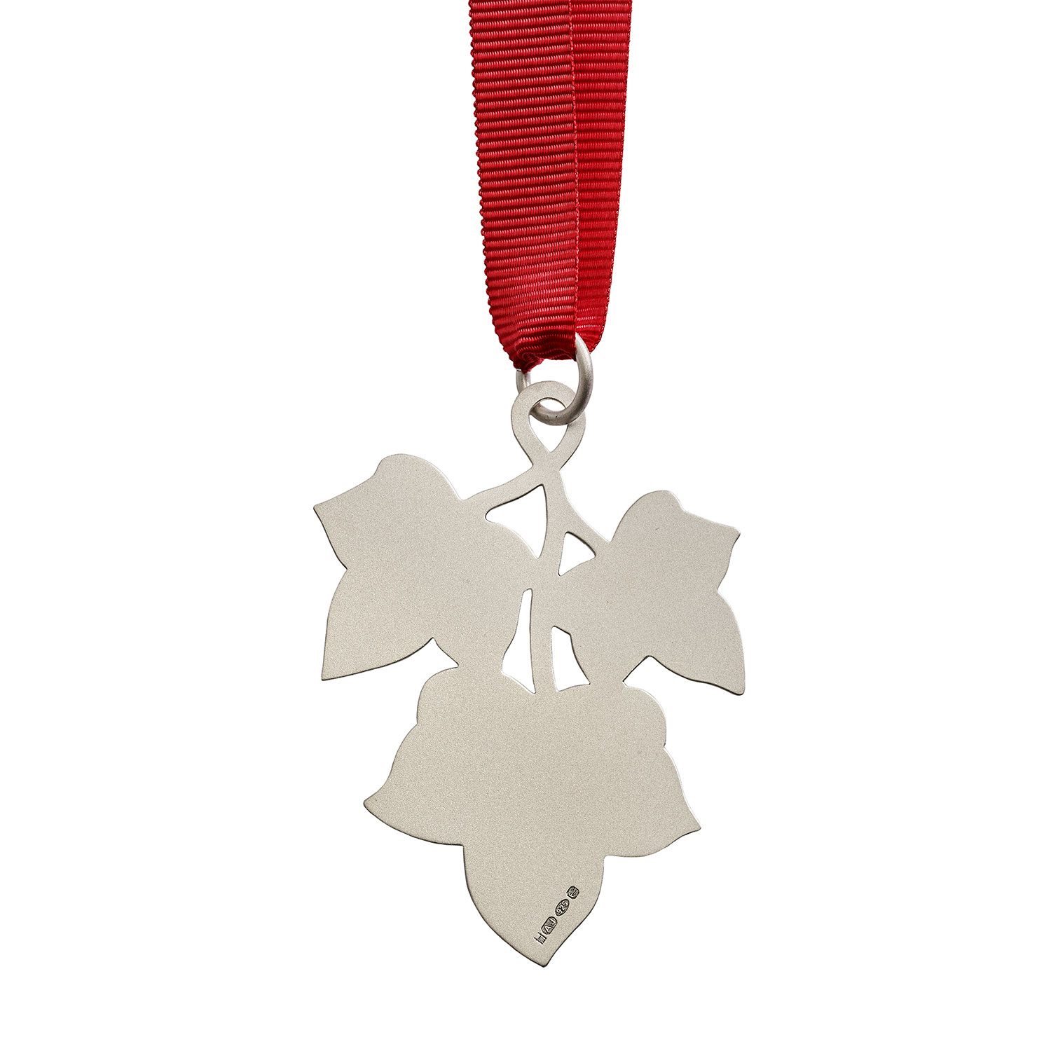 Ivy Shaped Glass Bead Christmas Decoration, Silver
