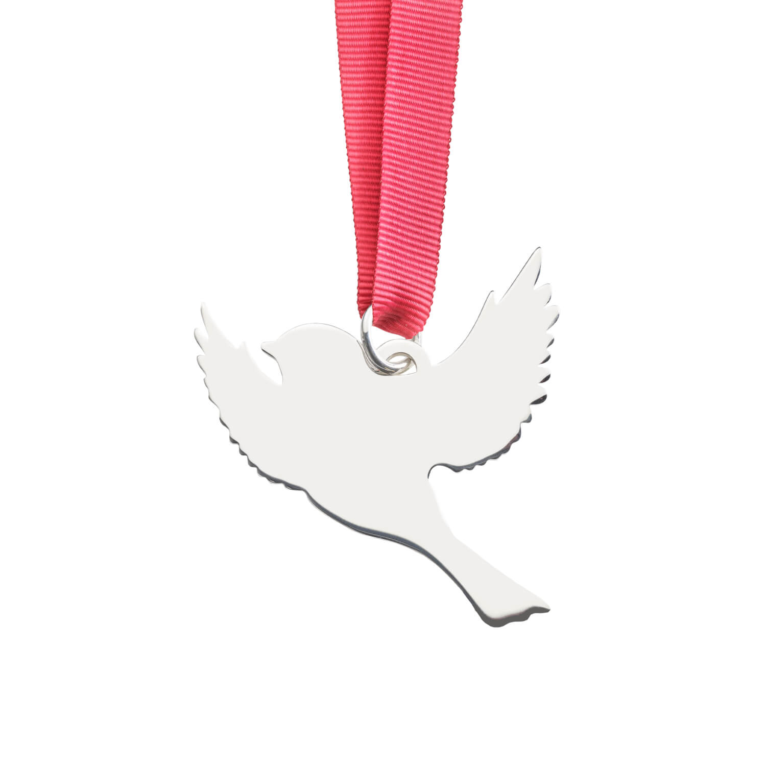 Robin Shaped Tree Decoration in Silver