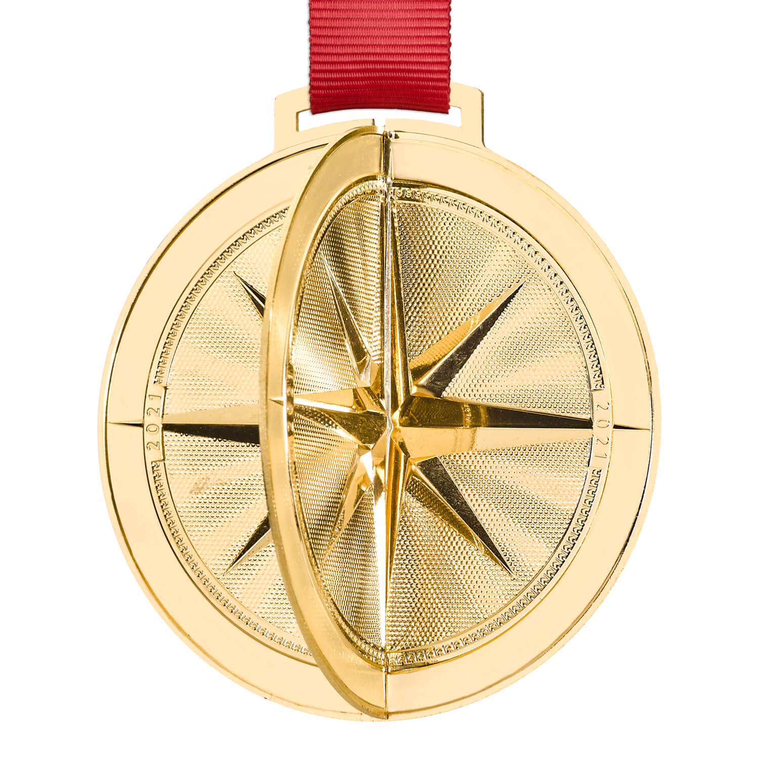 Christmas Star 2021 Gold-plated Silver Tree Decoration