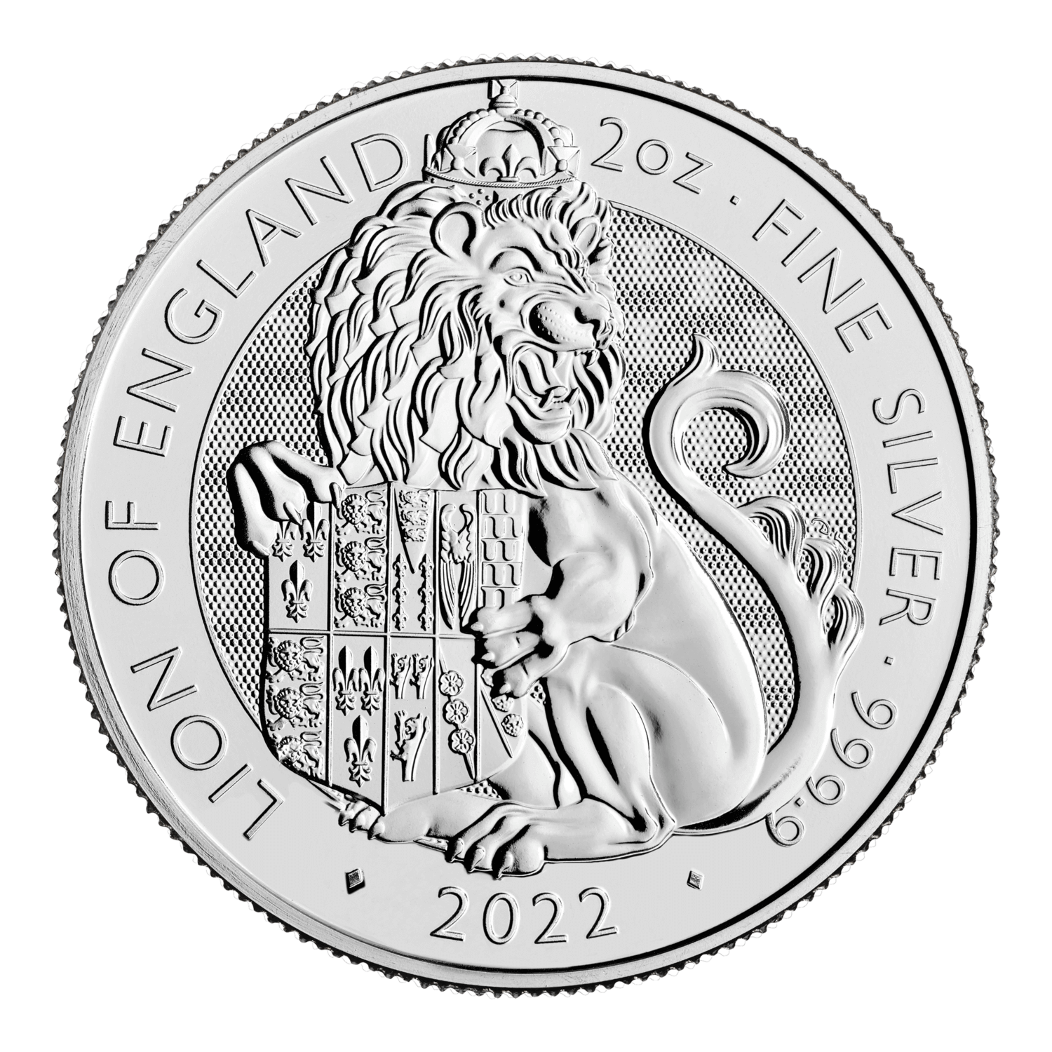 The Royal Tudor Beasts 2022 Lion of England 2oz Silver Bullion Coin