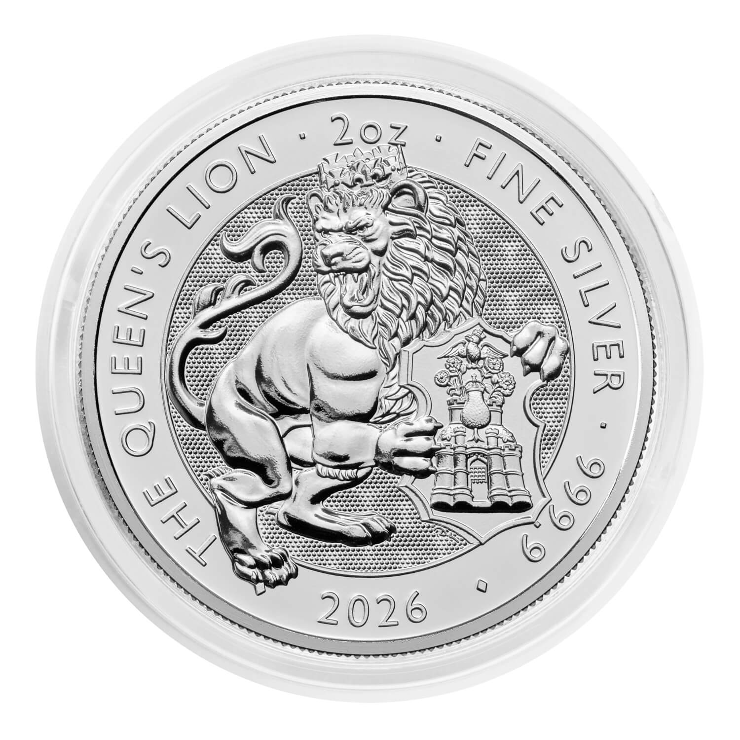 The Royal Tudor Beasts 2026 Queen’s Lion 2oz Silver Bullion Coin