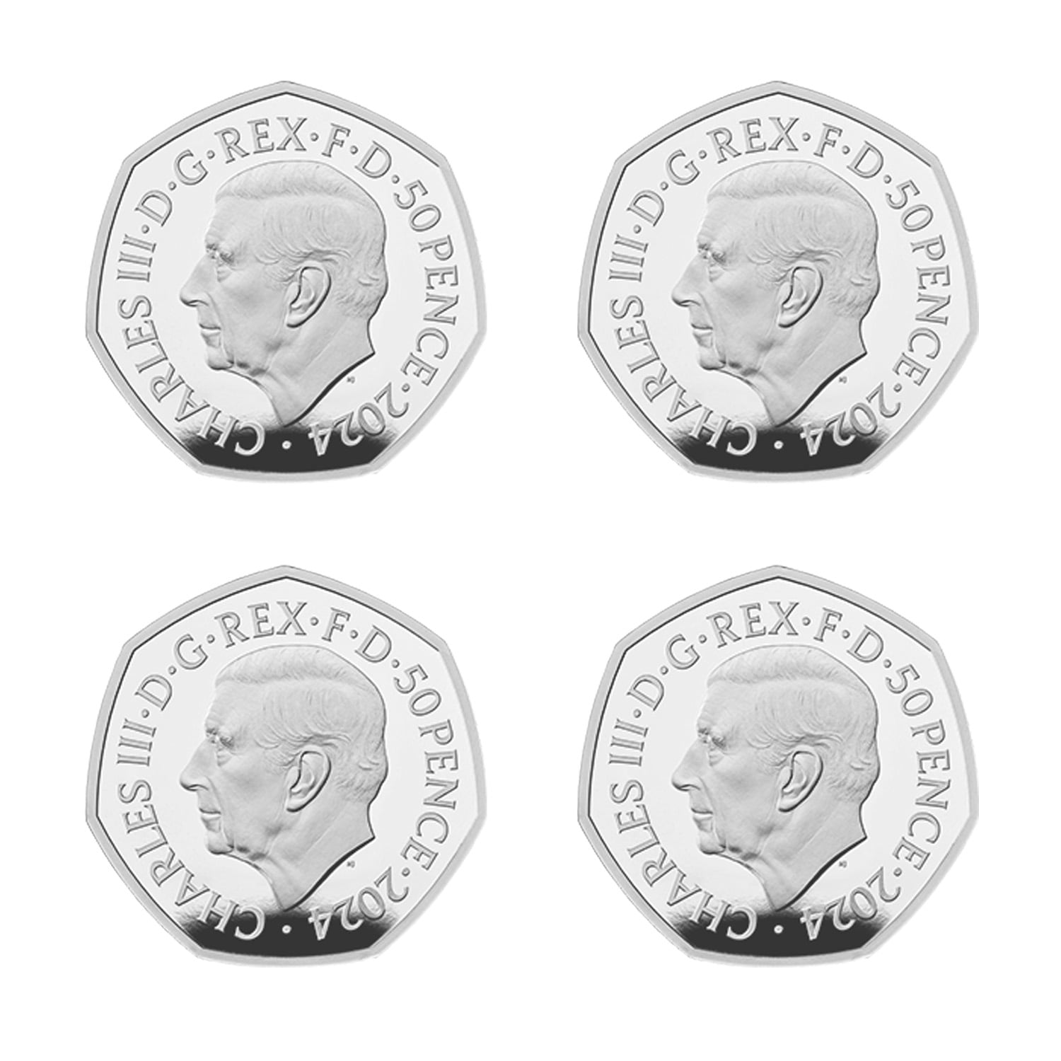 Star Wars 2024 UK 50p Silver Proof Colour Four-Coin Collection 