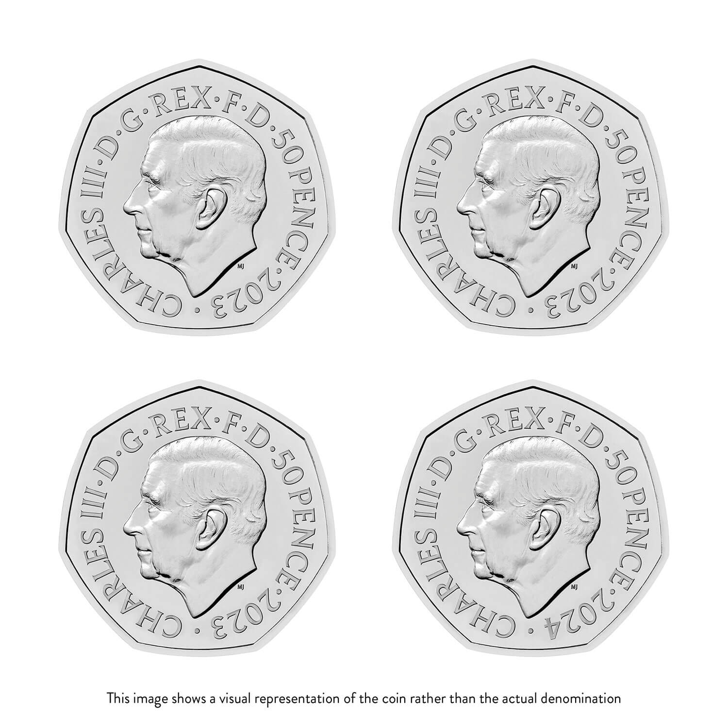 Star Wars 2023 UK 50p Brilliant Uncirculated Colour Four-Coin Collection 