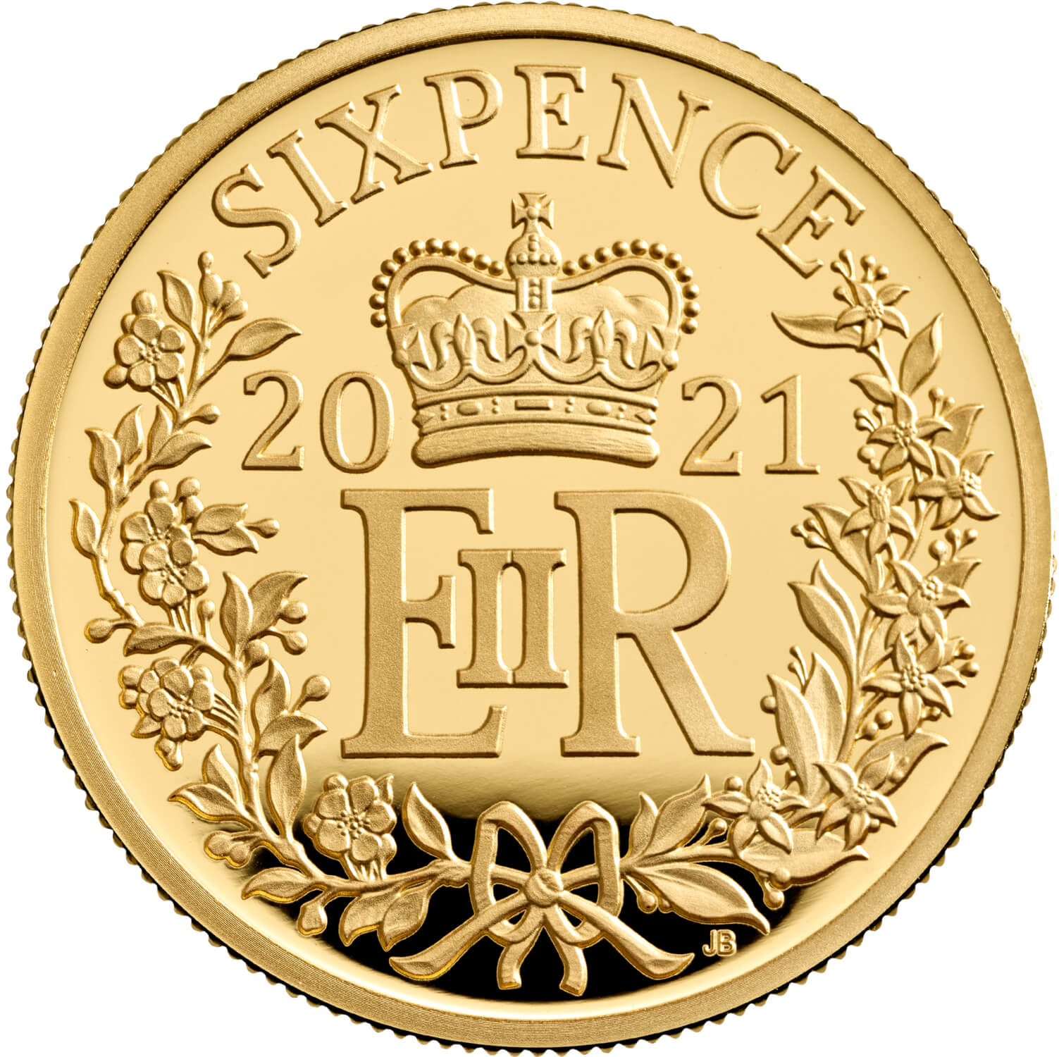 2021 Christmas Gold Proof Sixpence  