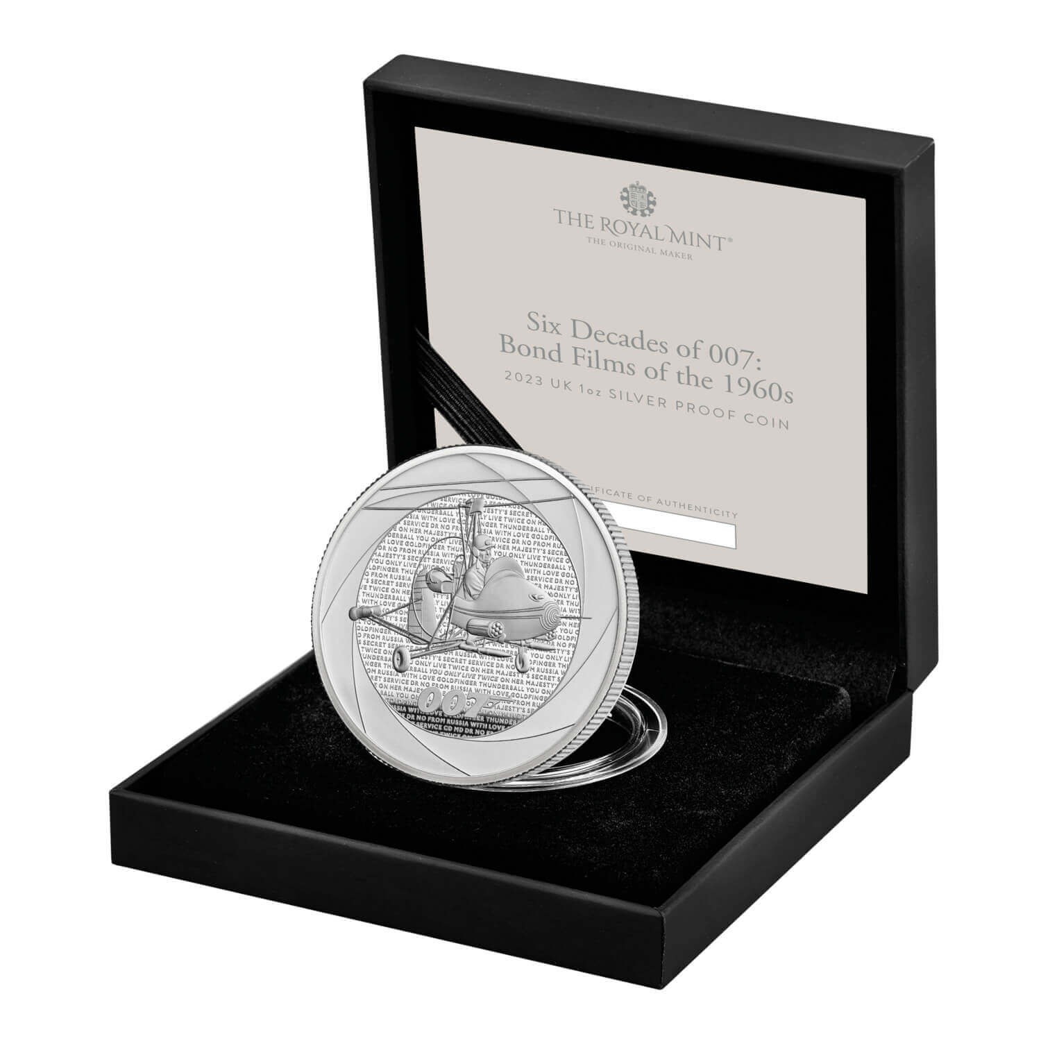 Bond Films of the 1960s 2023 UK 5oz Silver Proof Coin 