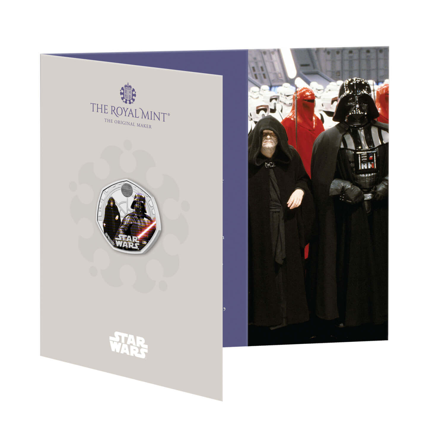 Star Wars Darth Vader and Emperor Palpatine 2023 UK 50p Brilliant Uncirculated Colour Coin