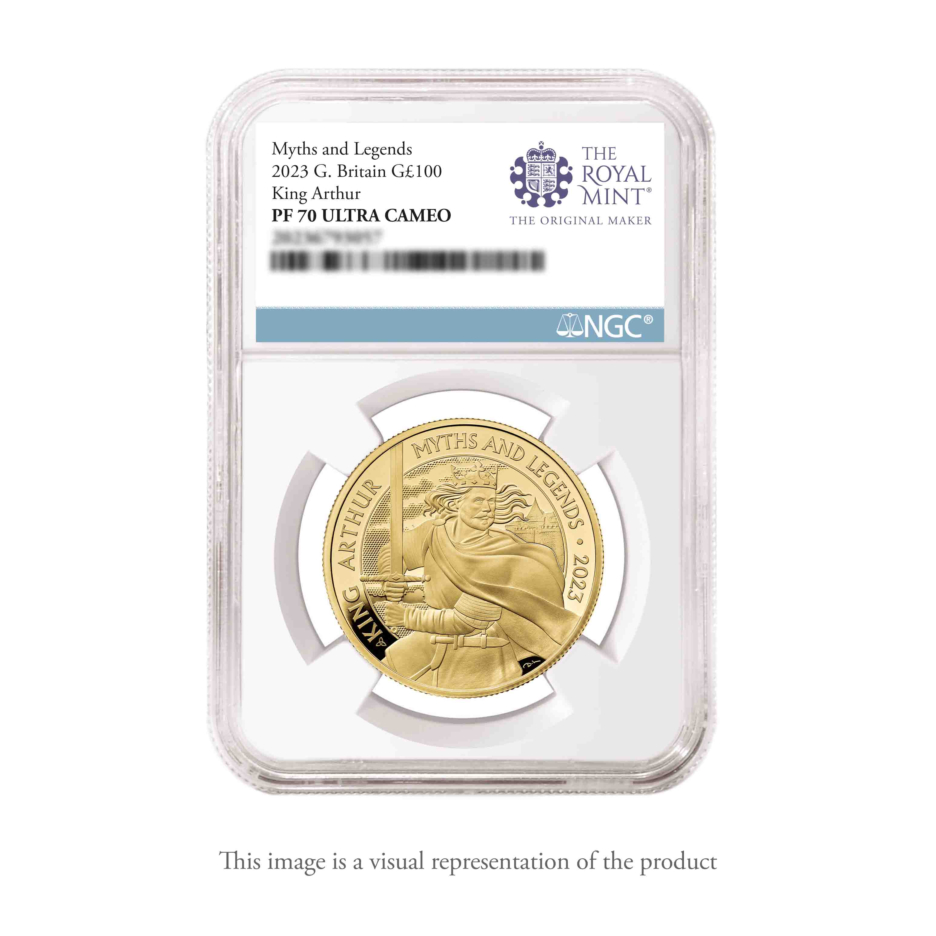 Myths and Legends King Arthur 2023 UK 1oz Gold Proof Coin