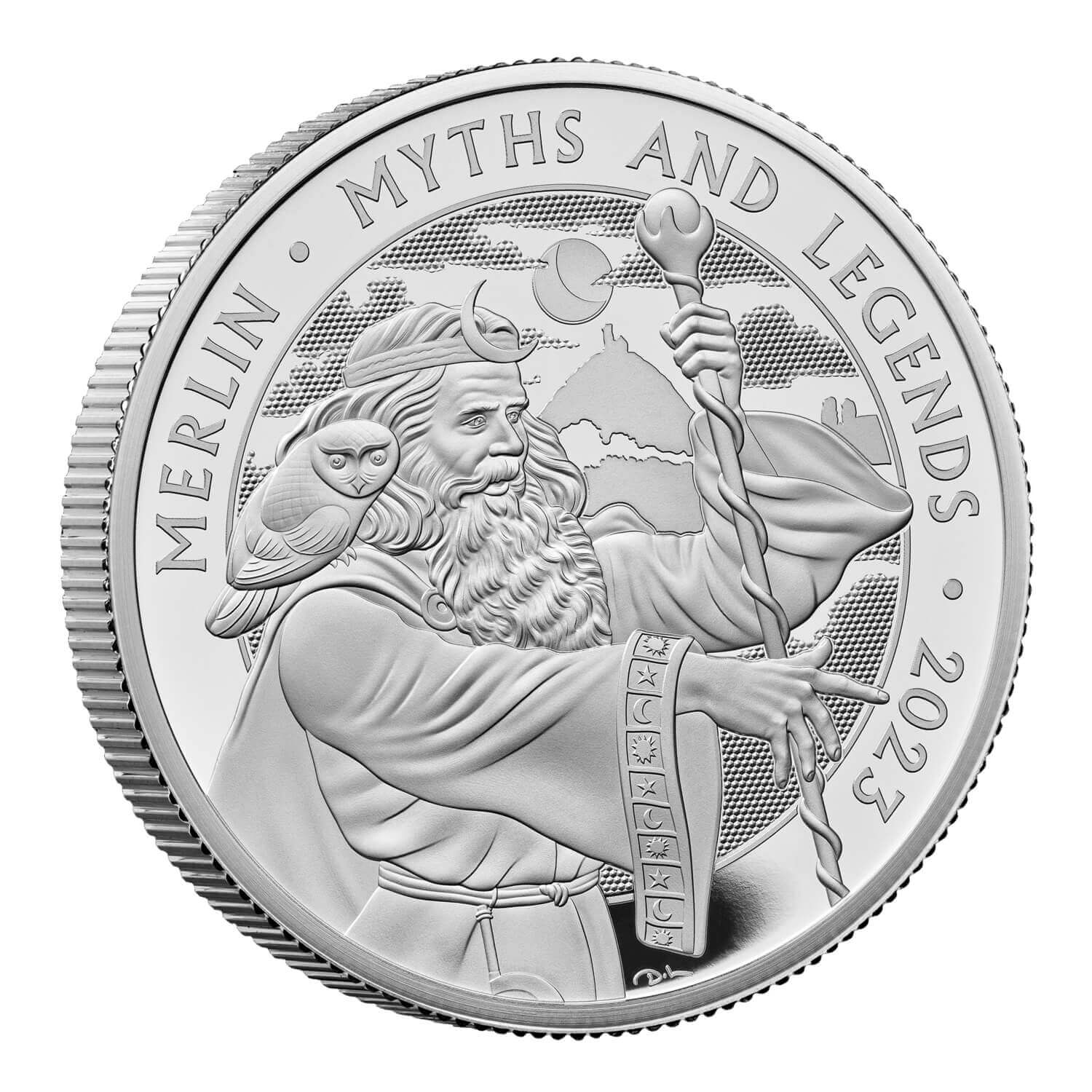 Myths and Legends Merlin 2023 UK 2oz Silver Proof Coin