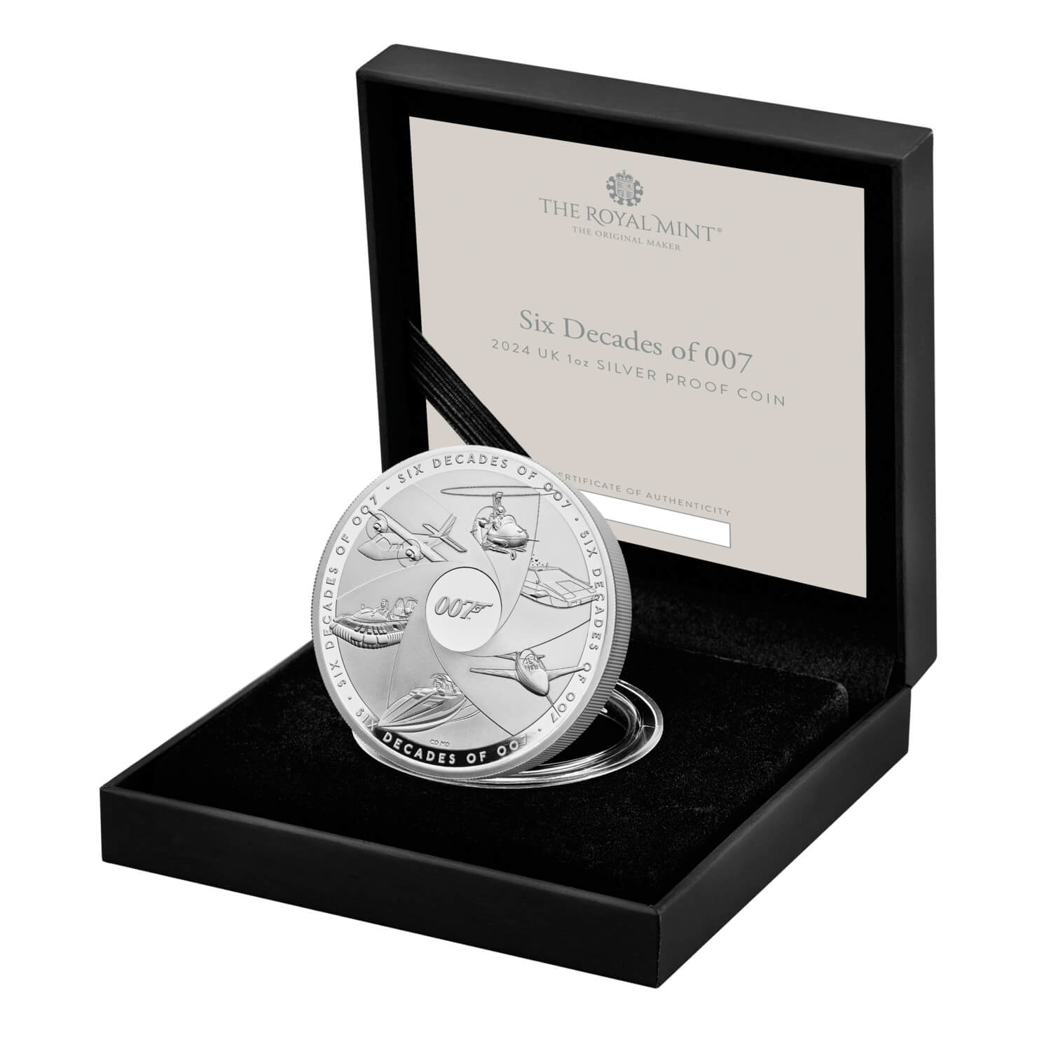 Six Decades of 007 2024 UK 1oz Silver Proof Coin 