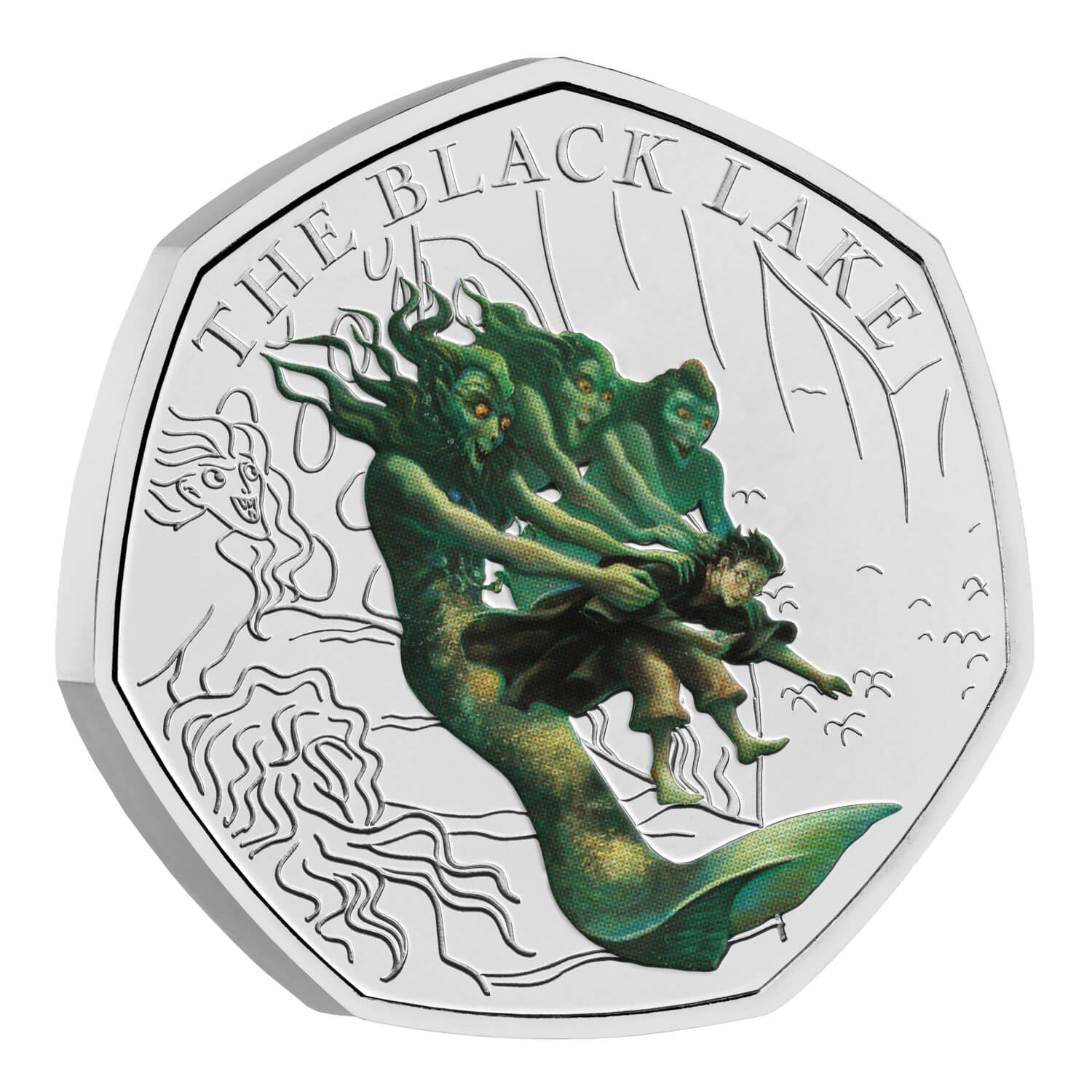 Harry Potter - Black Lake 2024 UK 50p Brilliant Uncirculated Colour Coin